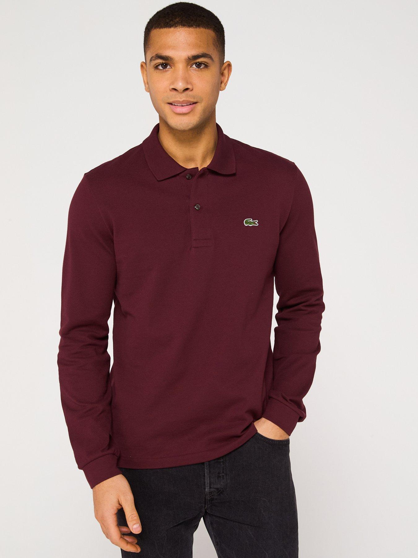 undefined Classic Long Sleeve Polo Shirt - Red