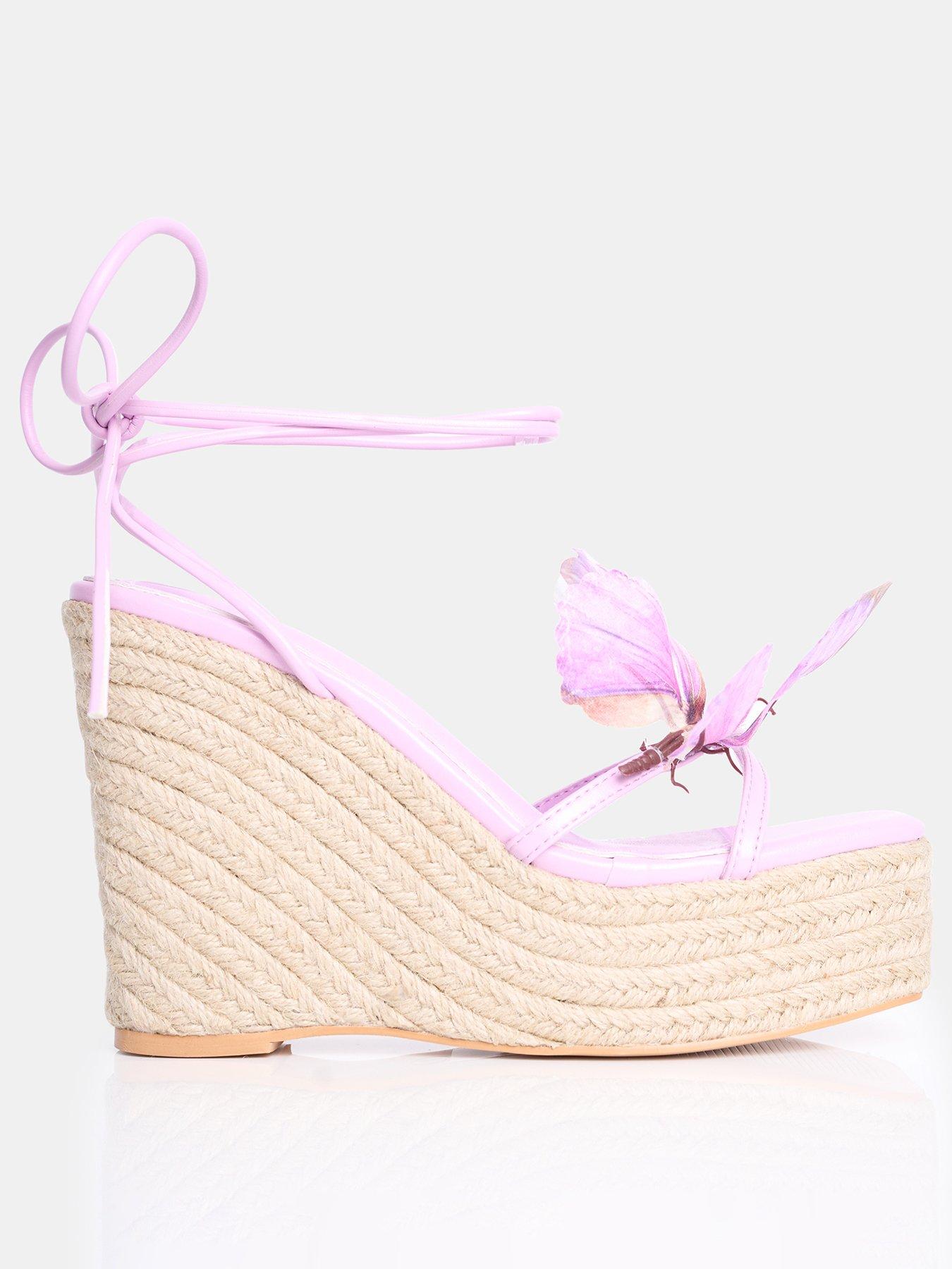 Public Desire Staycation Butterfly Wedges - Lilac