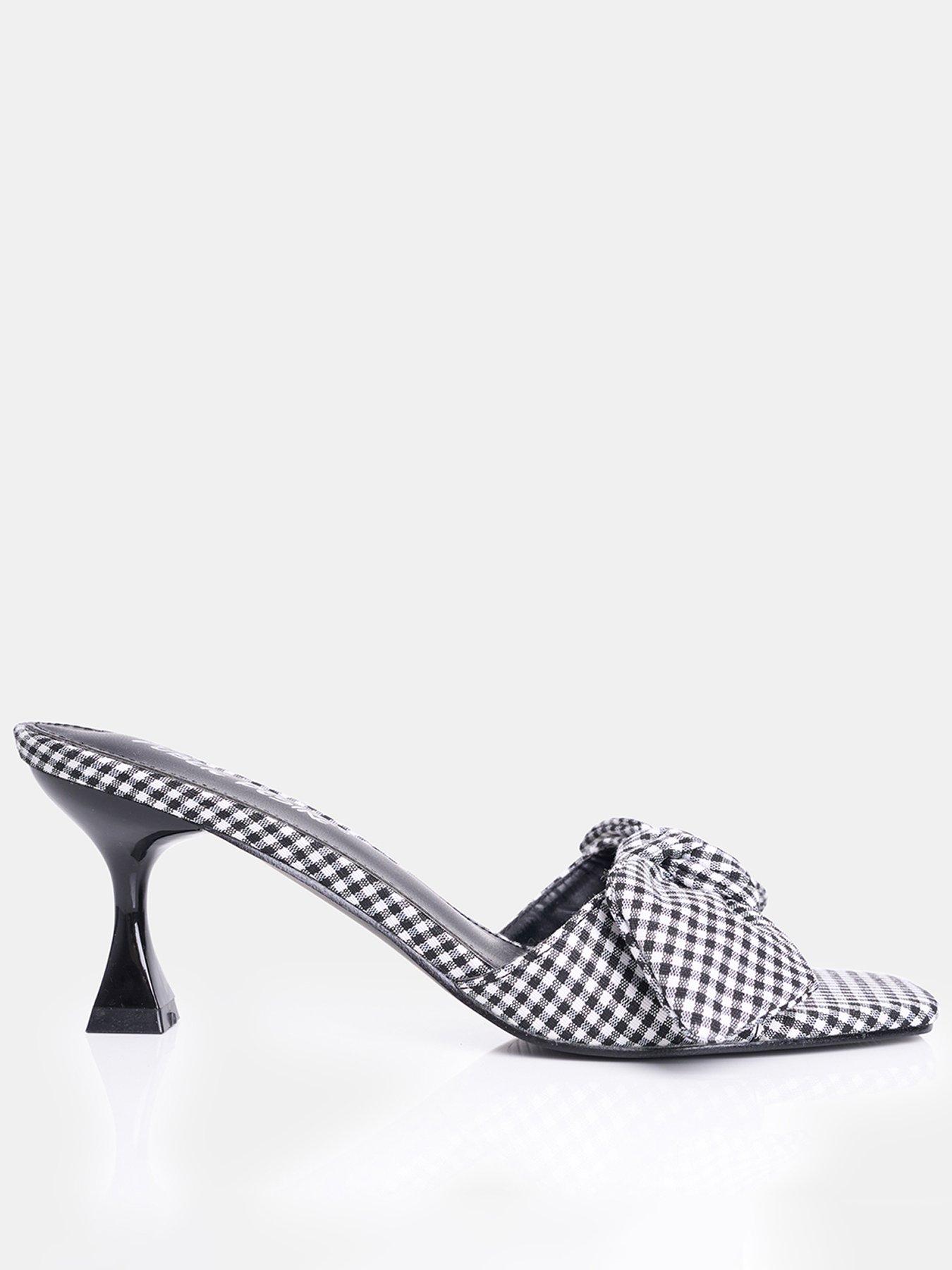 Public Desire Soleil Gingham Mules - Mono