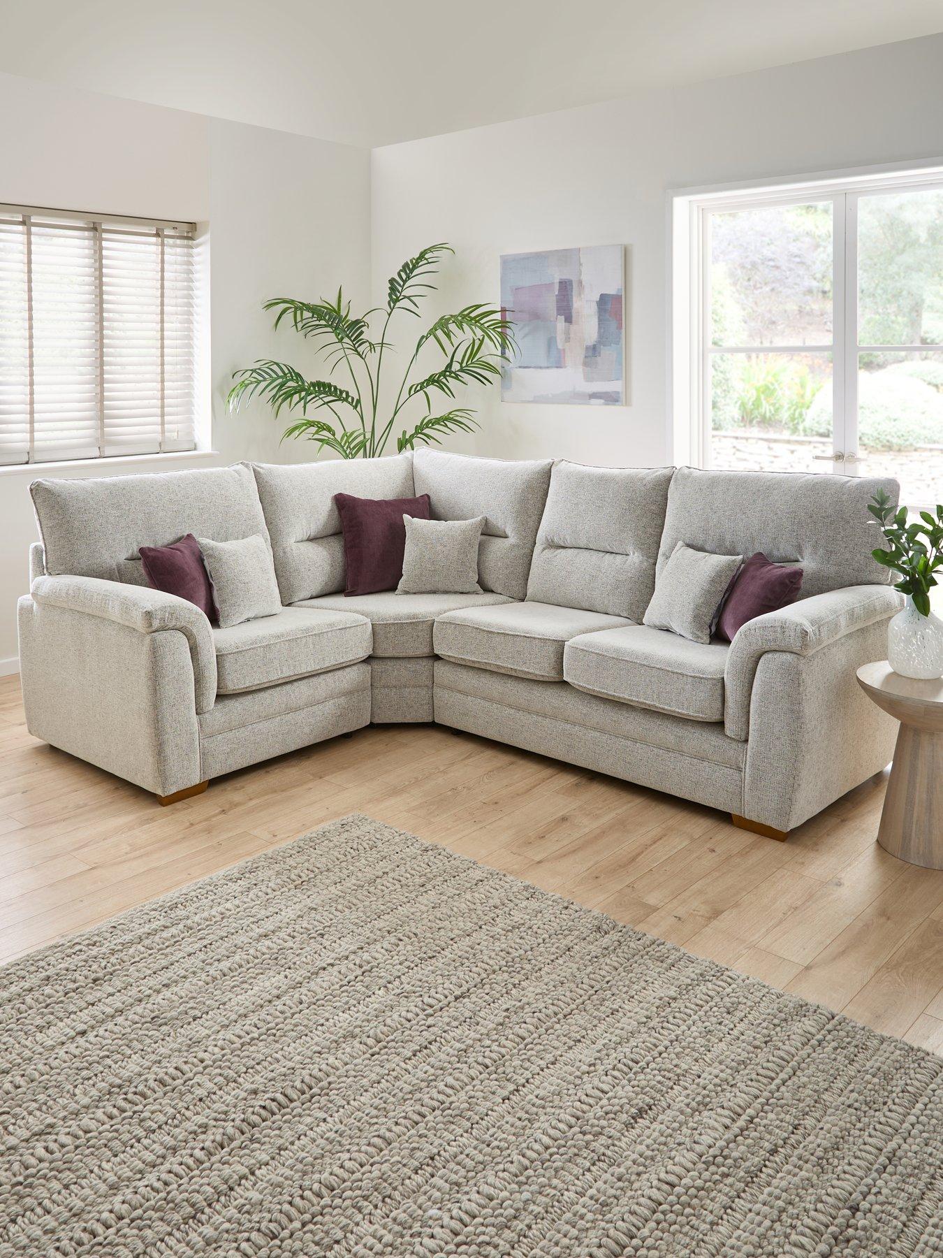 undefined Padstow Fabric Left Hand Double Arm Corner Group Sofa