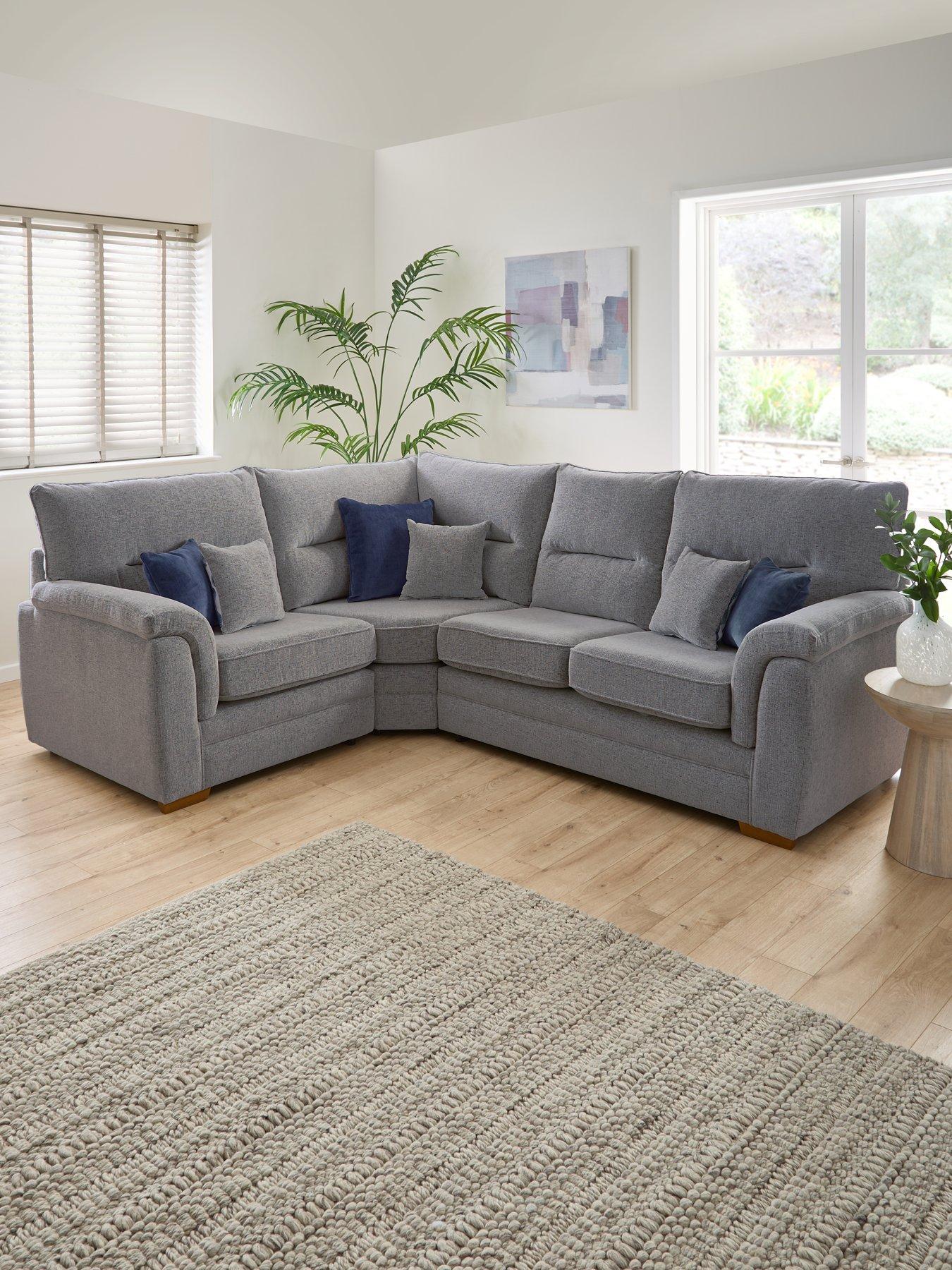 undefined Padstow Fabric Left Hand Double Arm Corner Group Sofa