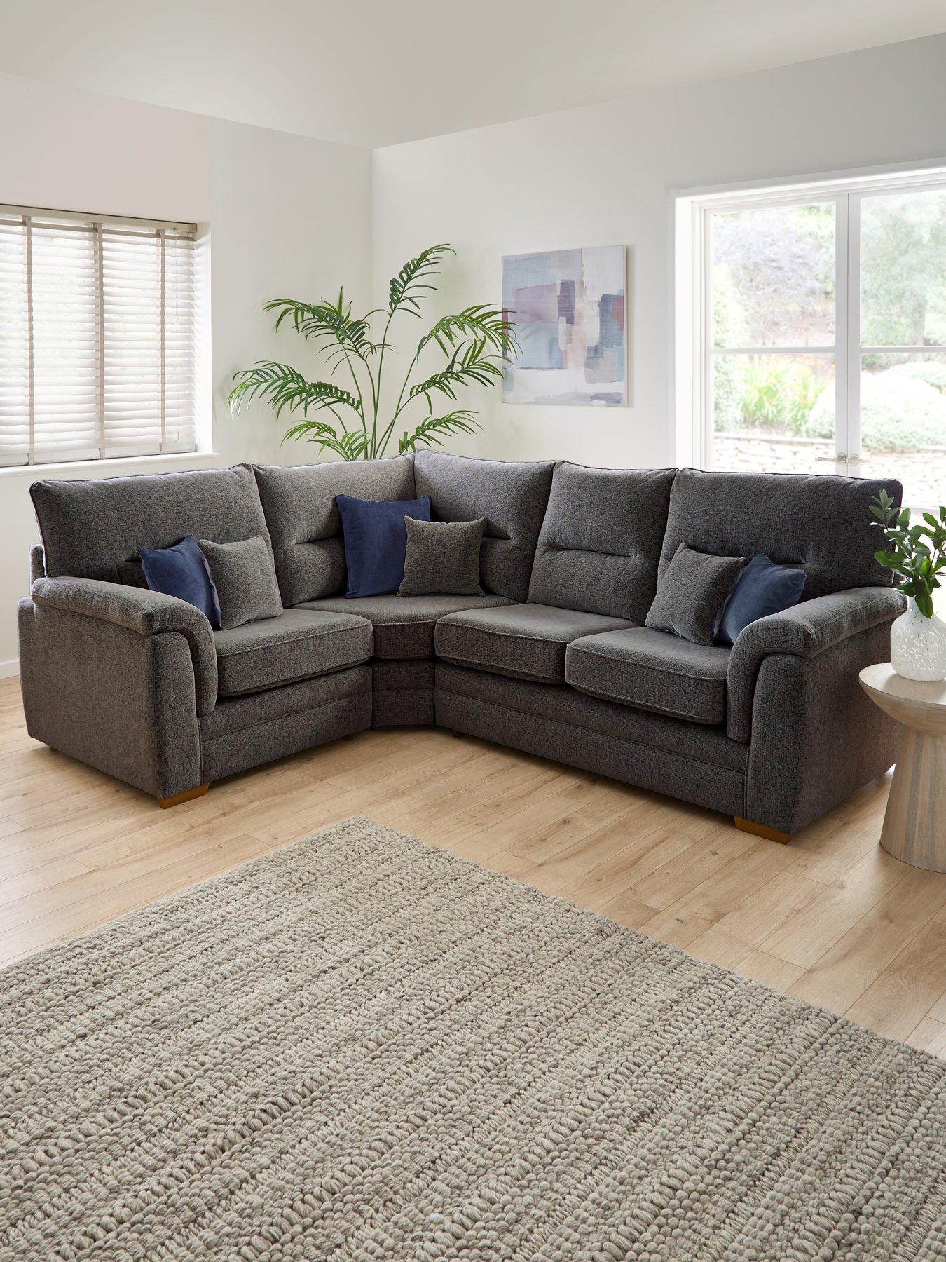 undefined Padstow Fabric Left Hand Double Arm Corner Group Sofa