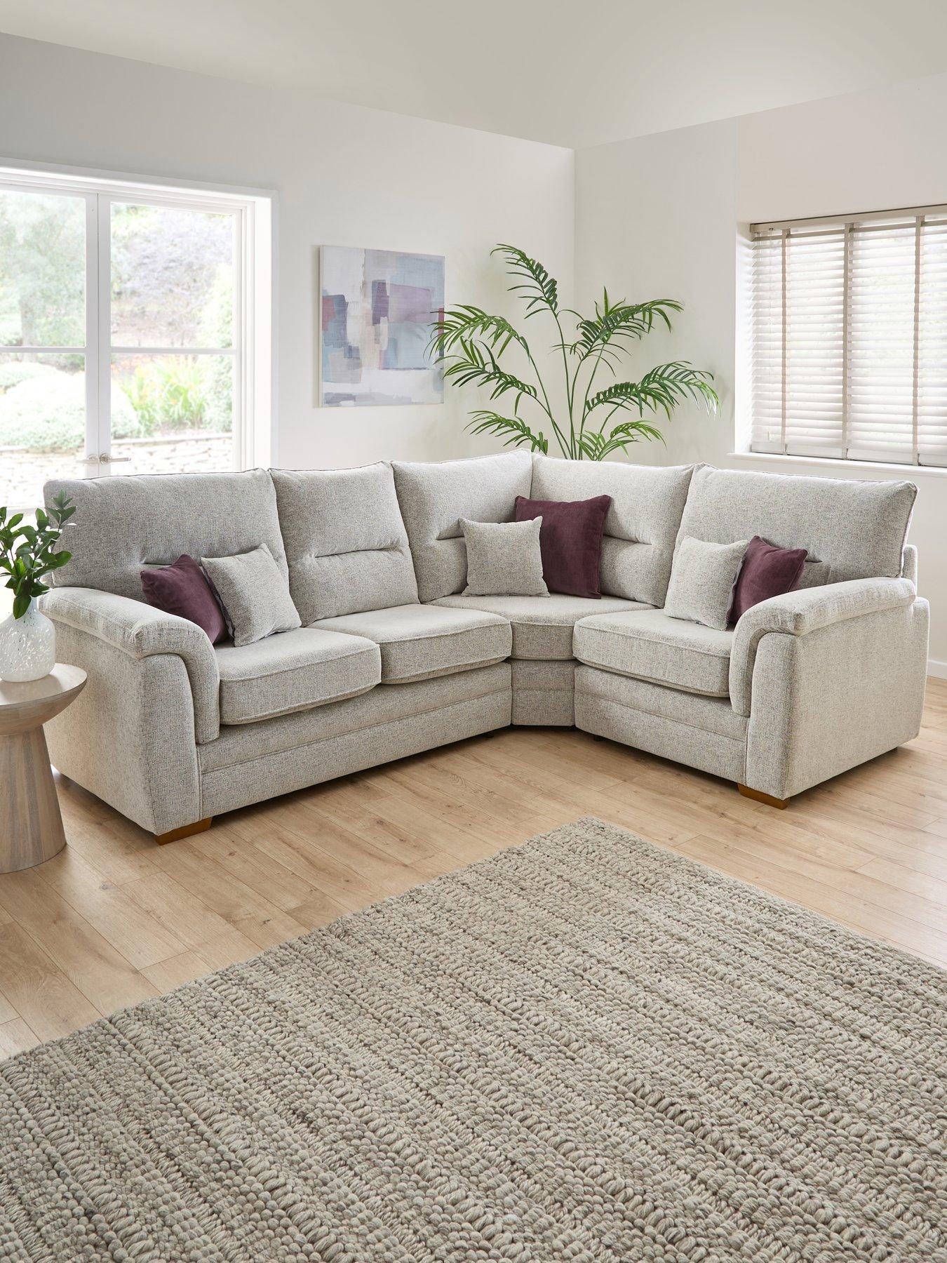 Very Home Padstow Fabric Right Hand Double Arm Corner Group Sofa - Made to order in the UK