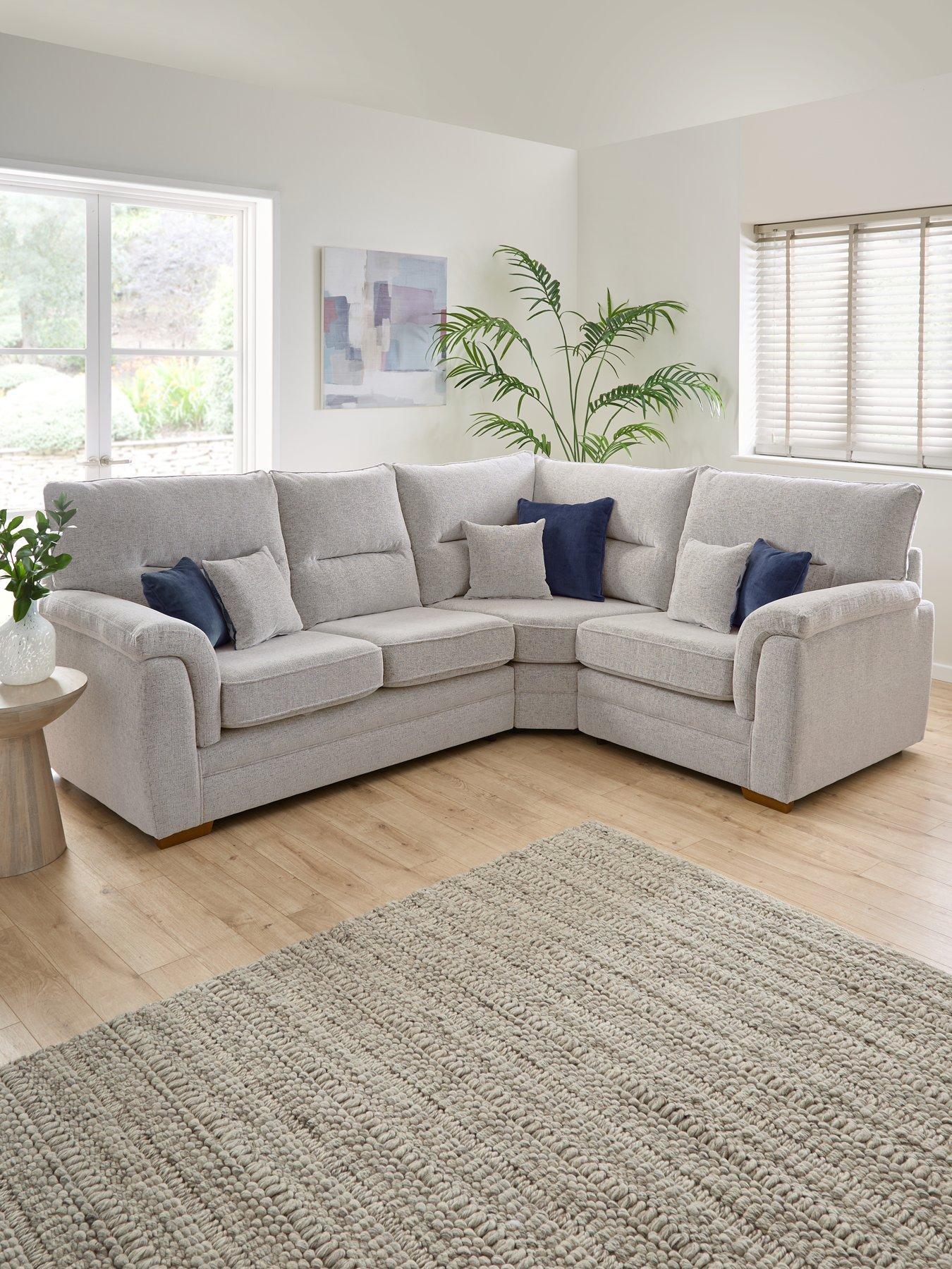 Very Home Padstow Fabric Right Hand Double Arm Corner Group Sofa - Made to order in the UK