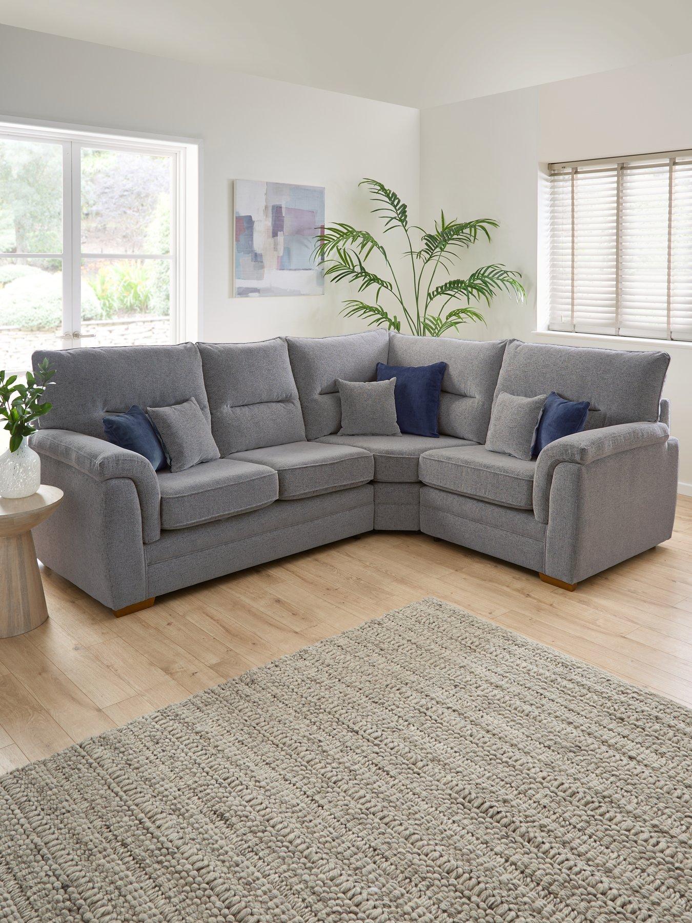 undefined Padstow Fabric Right Hand Double Arm Corner Group Sofa