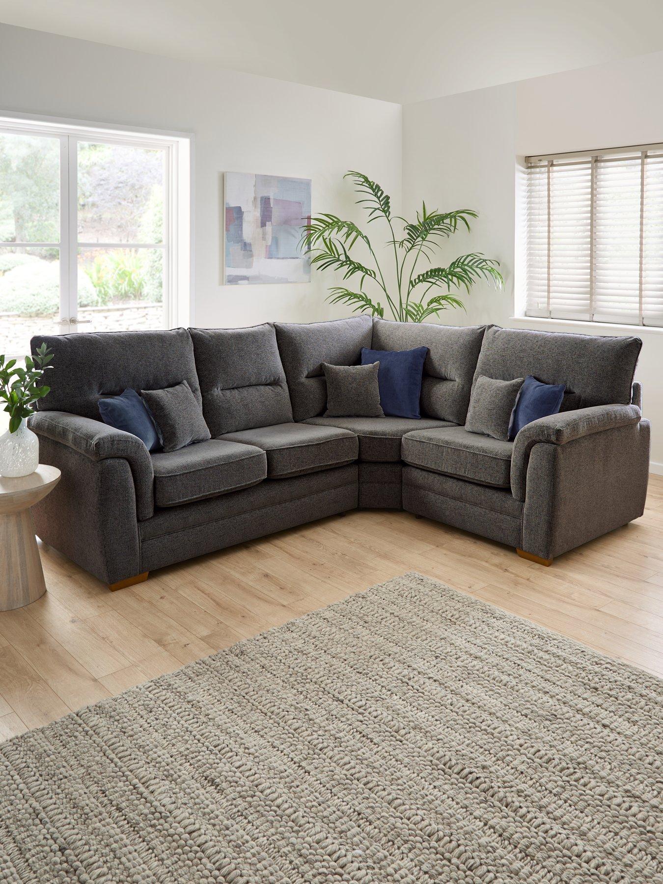 undefined Padstow Fabric Right Hand Double Arm Corner Group Sofa