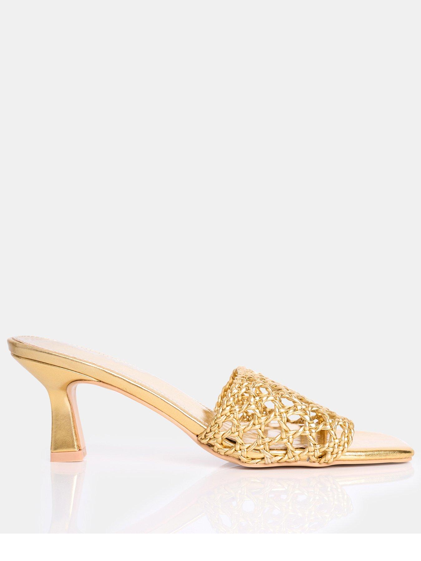Public Desire Wide Fit Maribelle Sandals - Gold