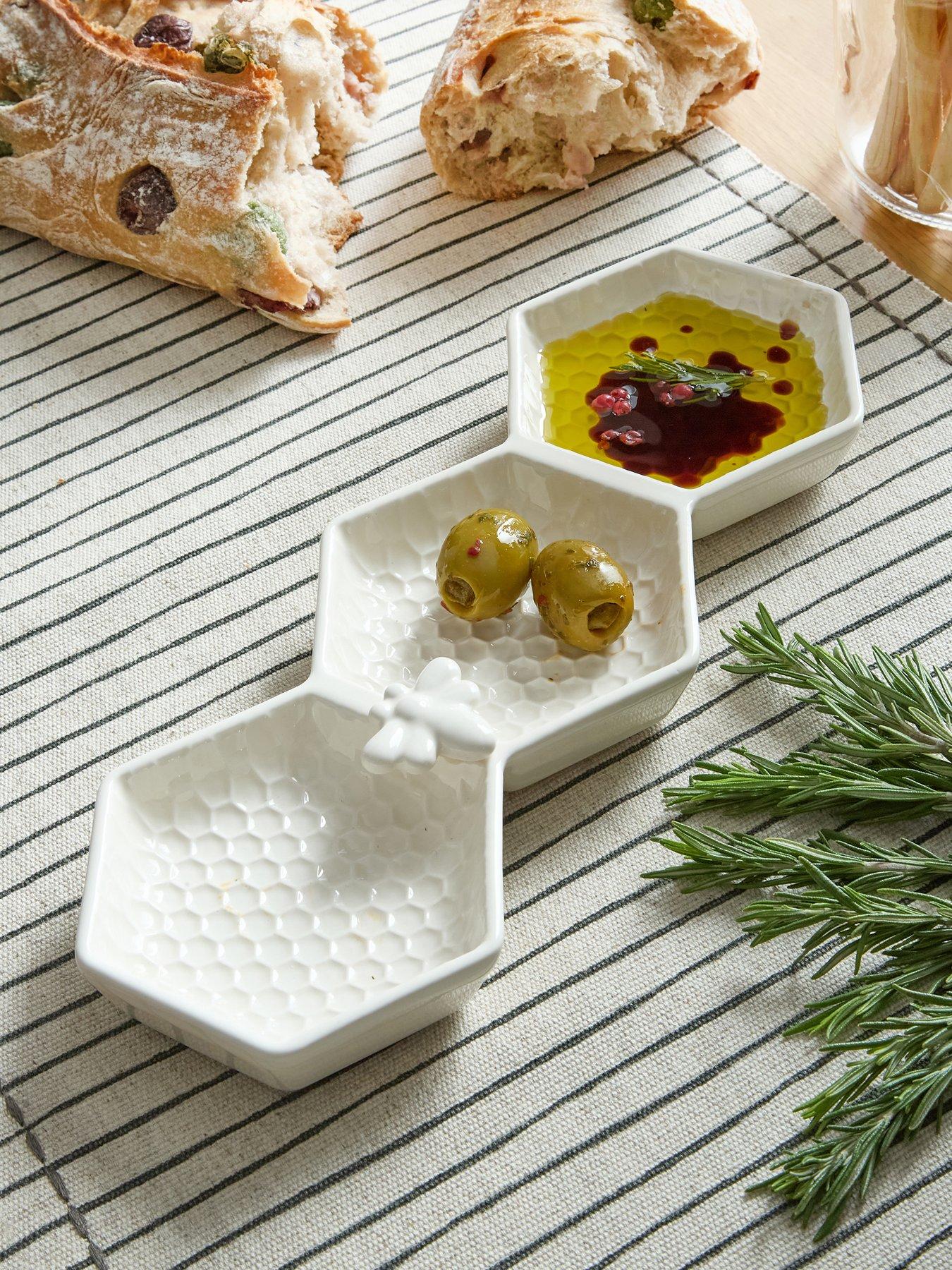 Image of Very Home Bee 3-Section Honeycomb Dip Dish