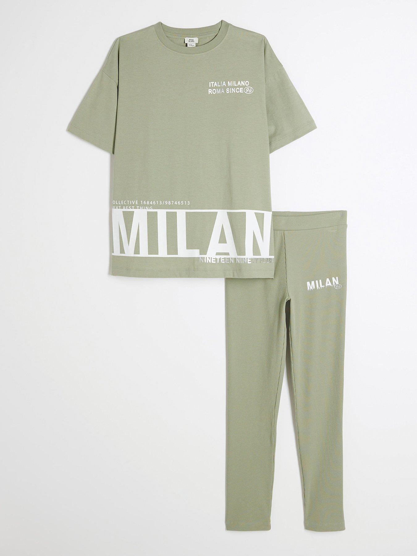 undefined Girls Milan Leggings Set - Khaki