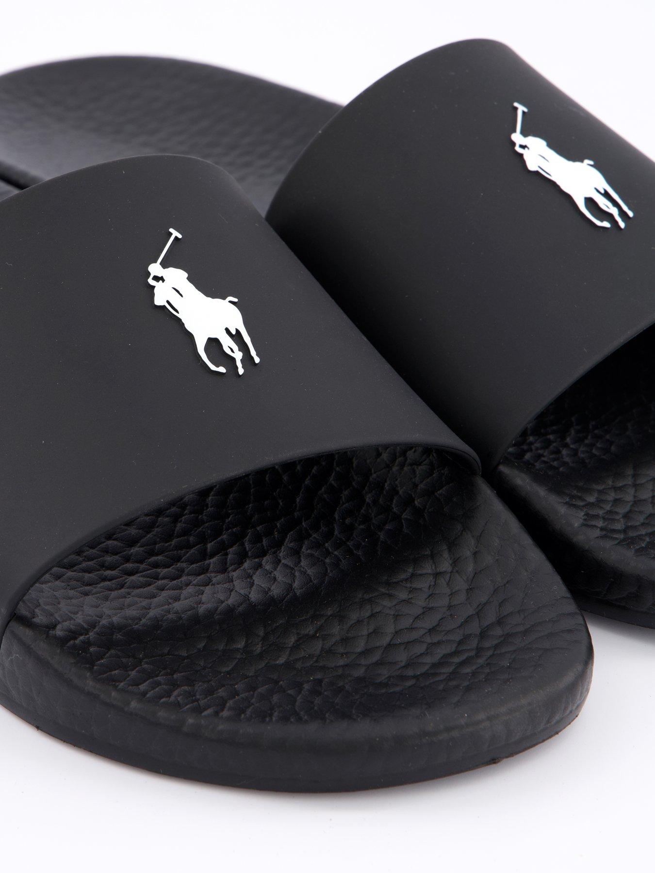 Polo Ralph Lauren Pool Sliders Black/White Very