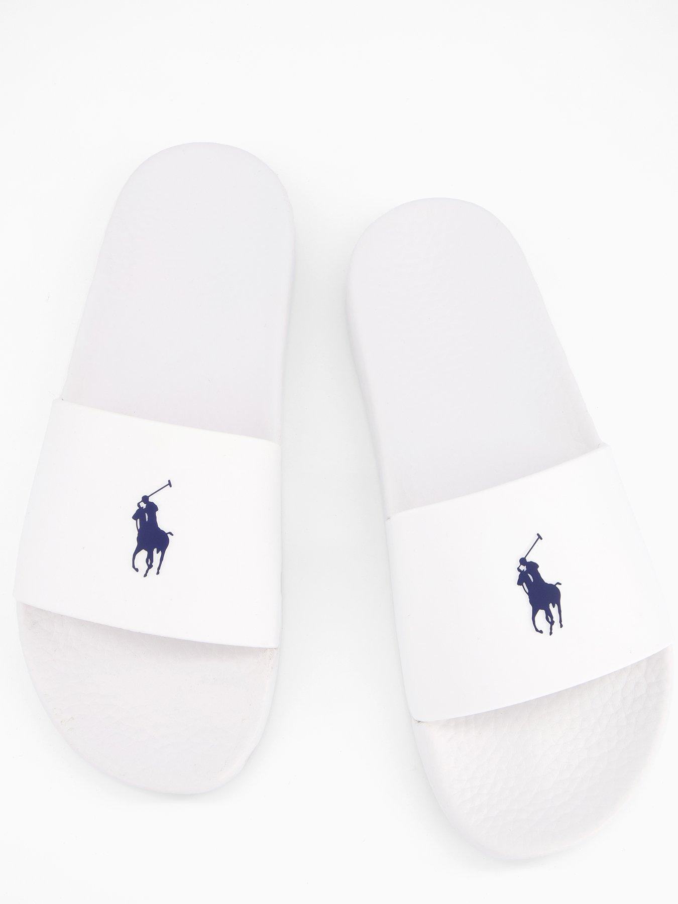 Image 3 of 6 of Polo Ralph Lauren Pool Slider - White