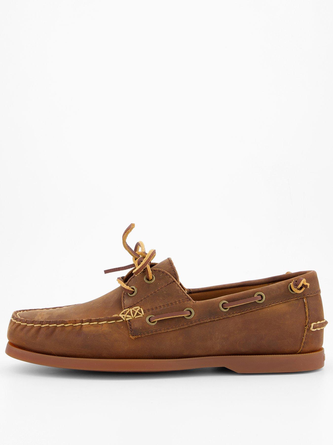 Polo Ralph Lauren Merton Leather And Suede Boat Shoes, Brown, Size 11, Men