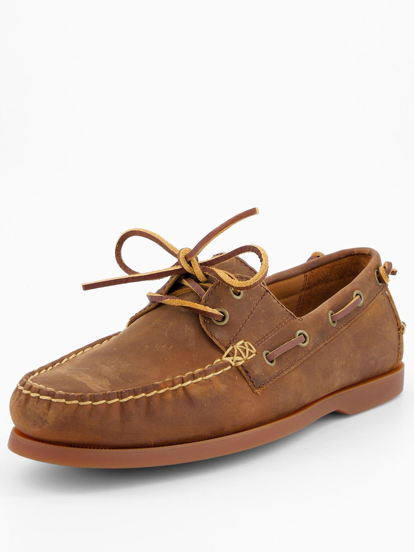 Polo Ralph Lauren Merton Leather And Suede Boat Shoes Brown Very