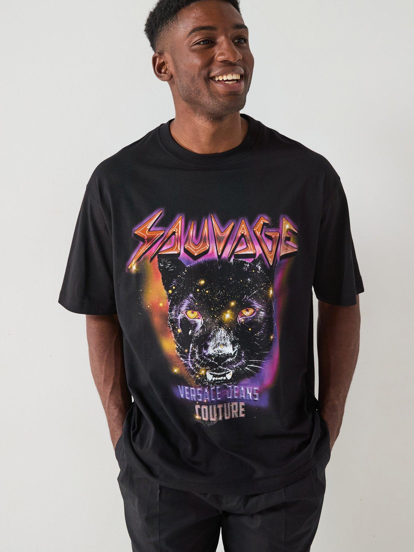 Versace T Shirt Prints Versace Teen Orange Medusa Cotton T-Shirt