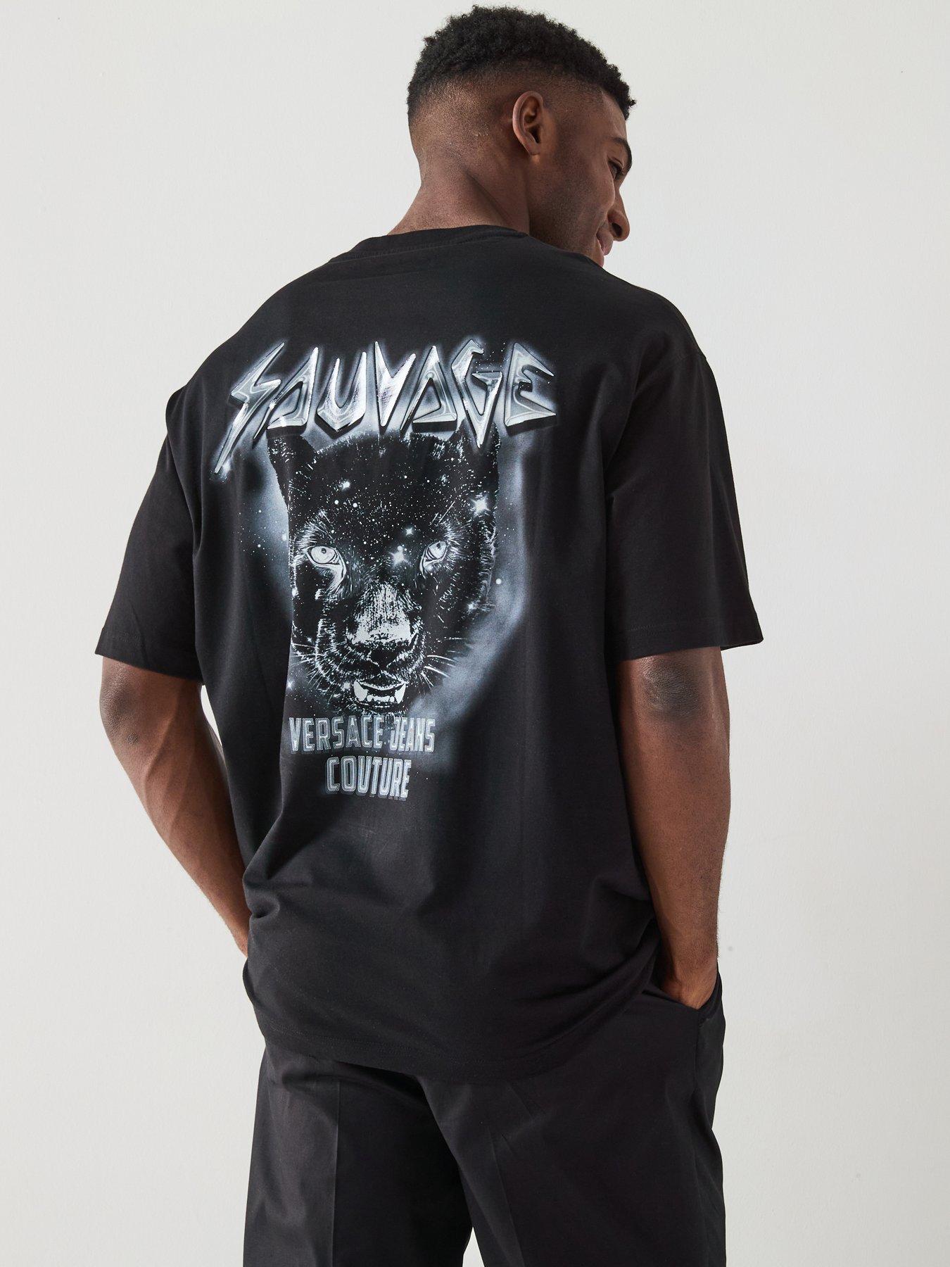 Image 2 of 4 of Versace Jeans Couture Graphic Print T-Shirt - Black