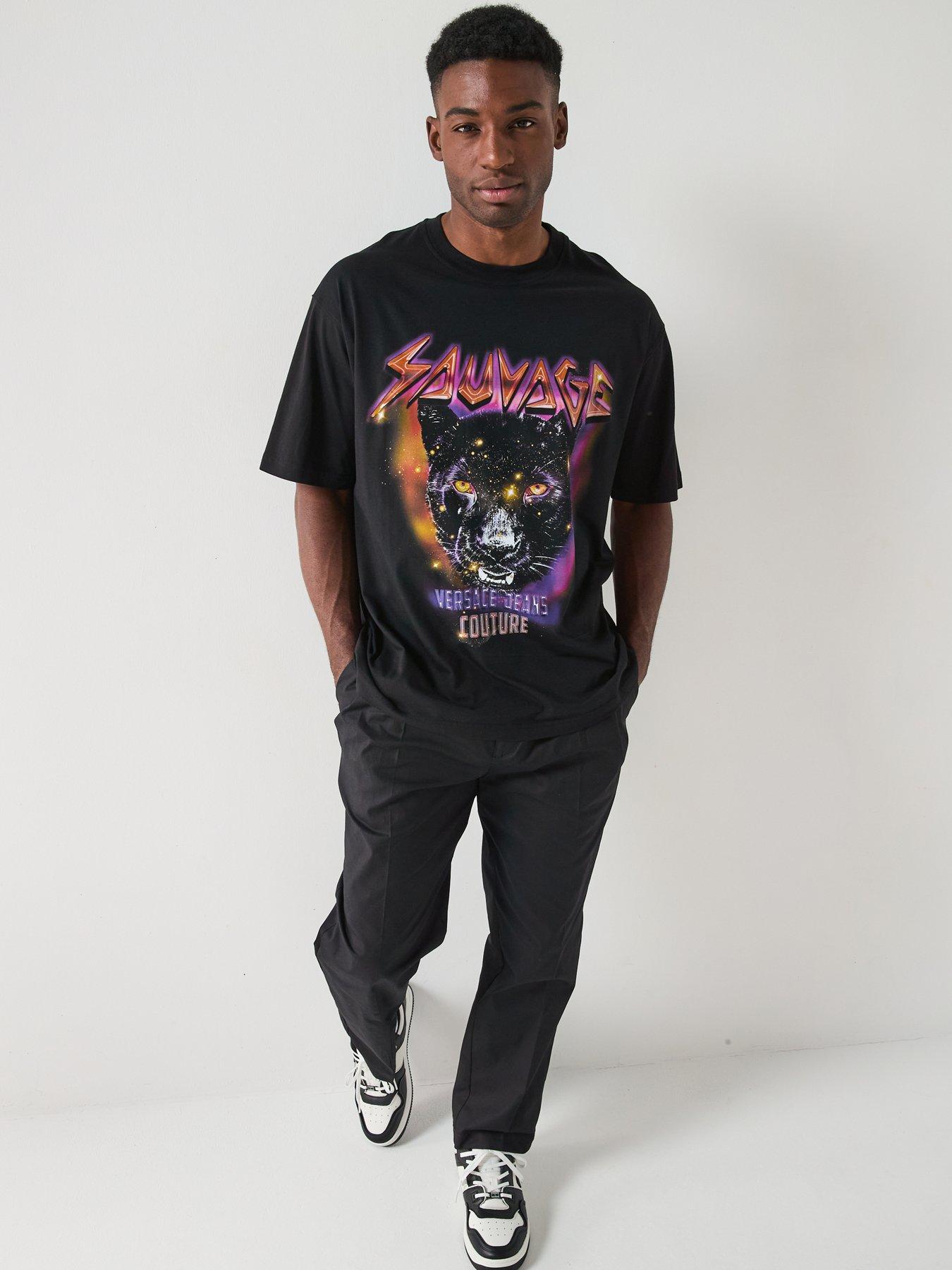 Image 3 of 4 of Versace Jeans Couture Graphic Print T-Shirt - Black