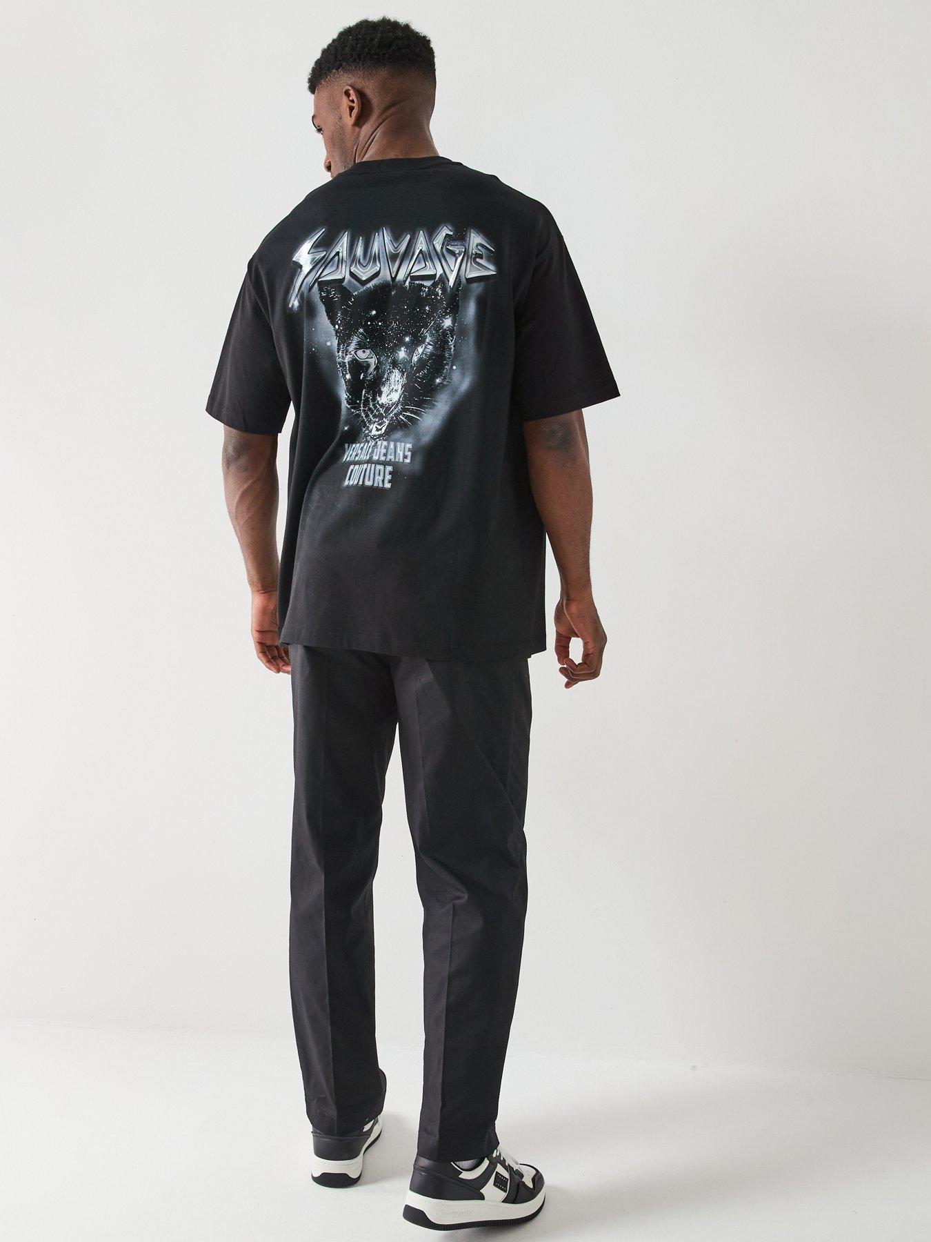 Image 4 of 4 of Versace Jeans Couture Graphic Print T-Shirt - Black