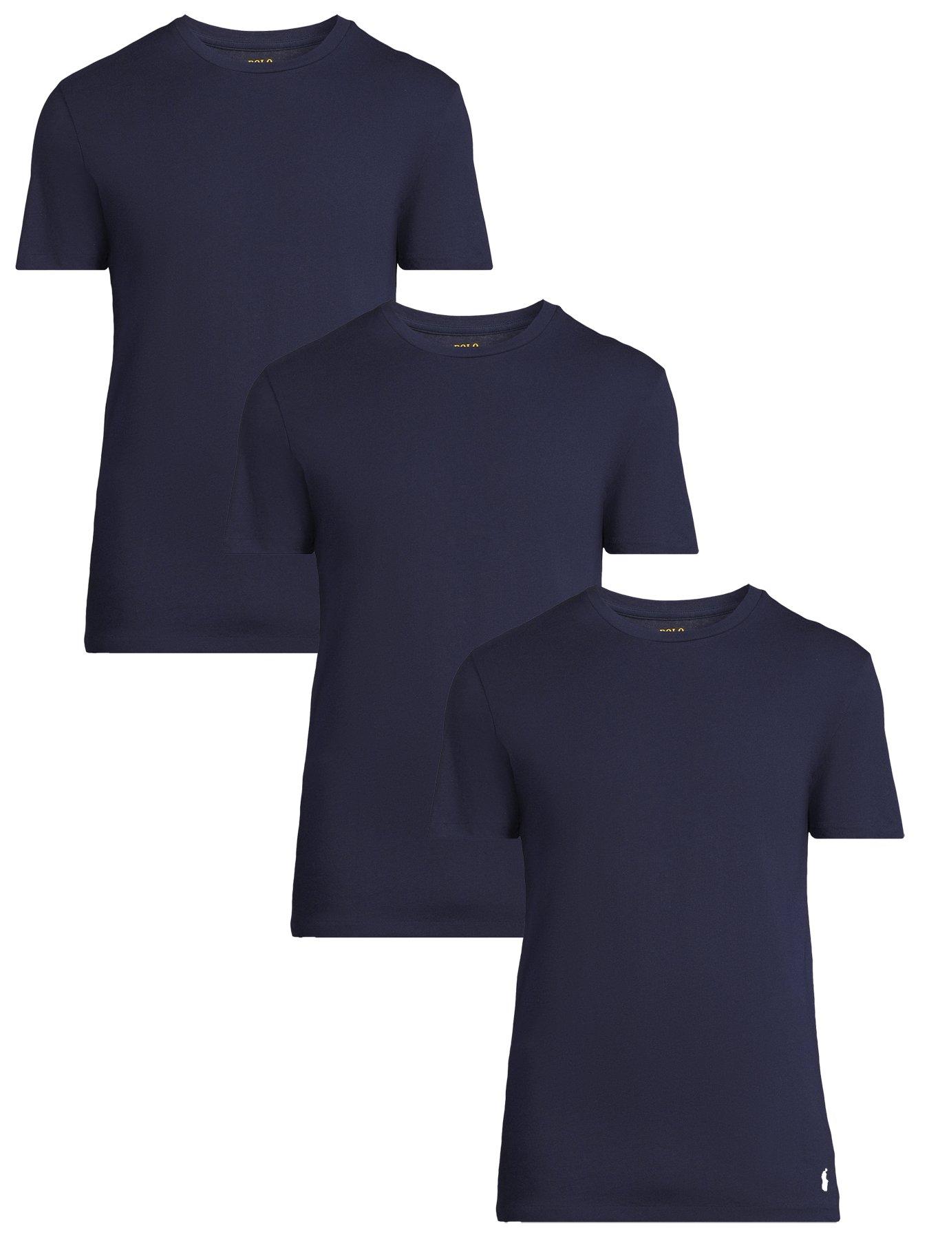 undefined 3 Pack Loungewear T-Shirts - Navy
