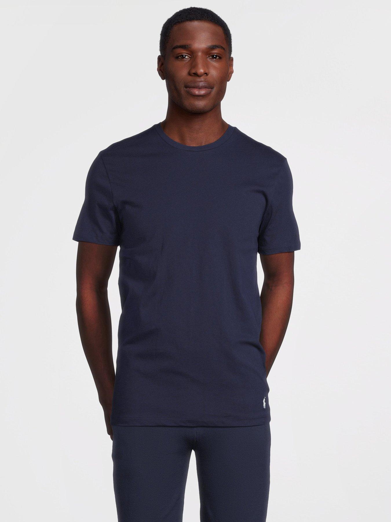 Image 2 of 6 of Polo Ralph Lauren 3 Pack Loungewear T-Shirts - Navy