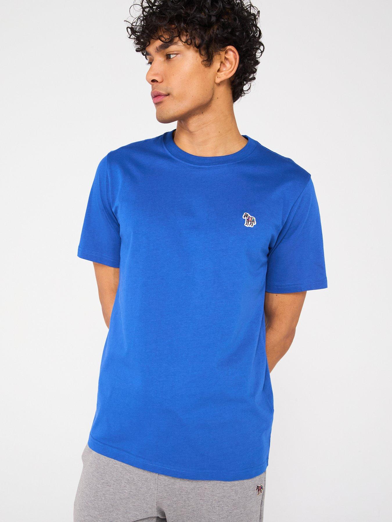 undefined Regular Fit Short Sleeve Logo T-Shirt - Blue