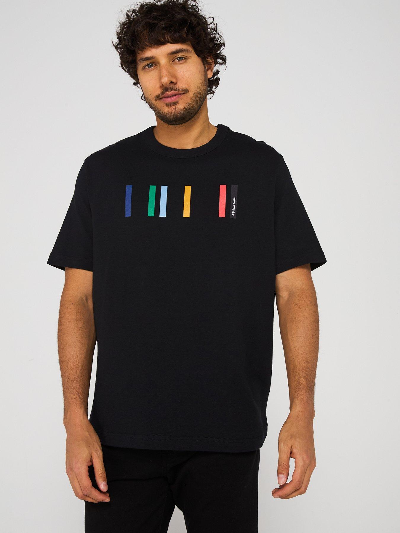 undefined Regular Fit Short Sleeve Stripe T-Shirt - Black
