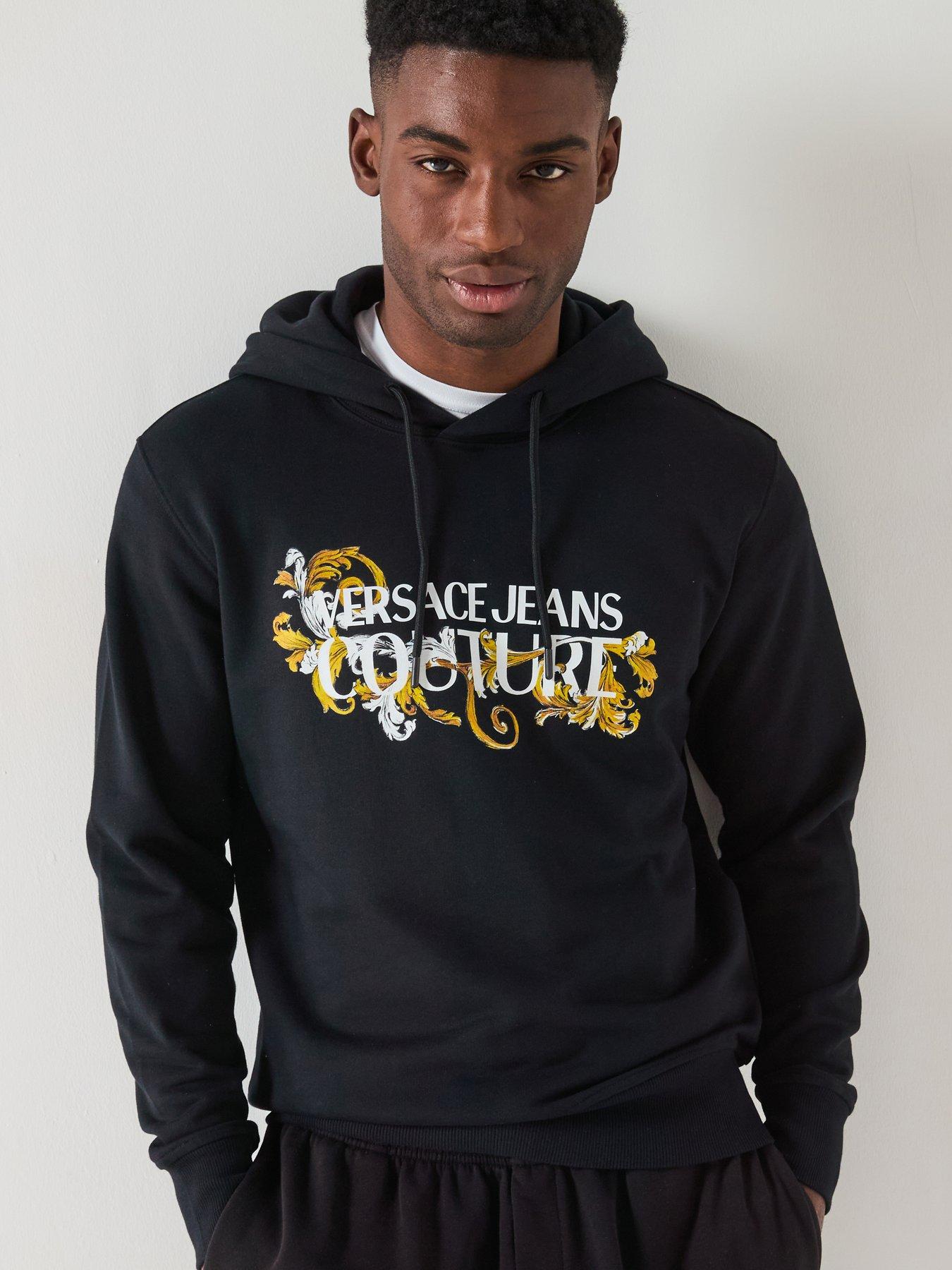 undefined Versace Jeans Couture Baroque Logo Hoodie - Black