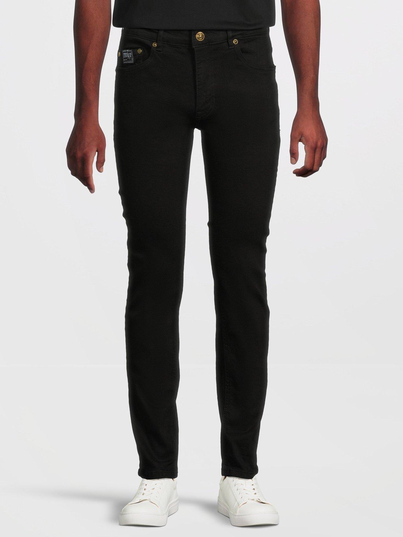 undefined Slim Fit 5 Pocket Trousers - Black