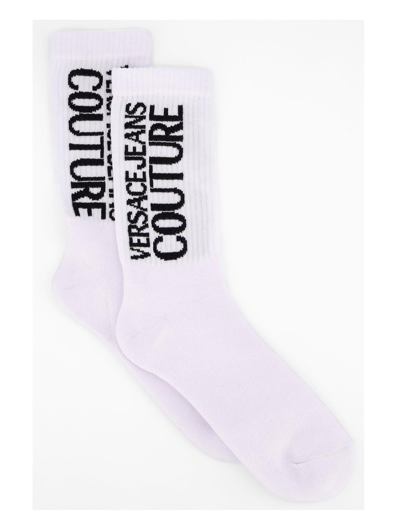 undefined Logo Crew Socks - White/Black