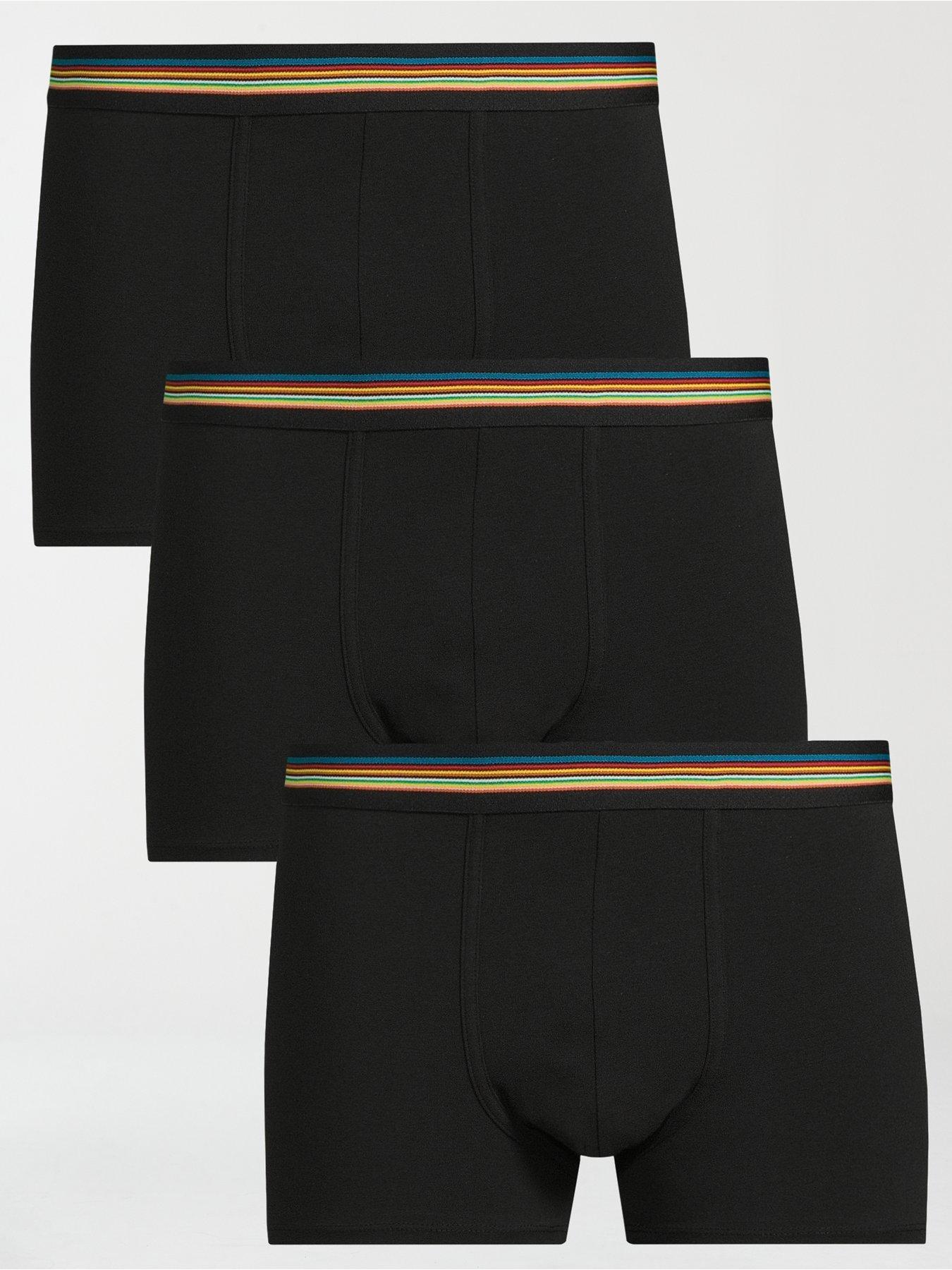 undefined Men's 3 Pack Trunks - Black