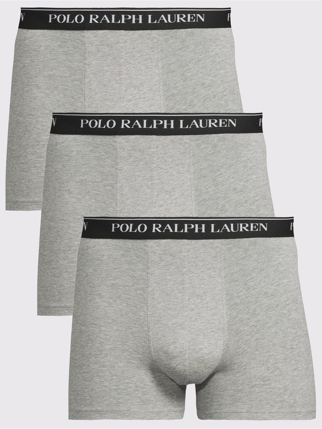 Polo Ralph Lauren 3 Pack Logo Trunks - Grey