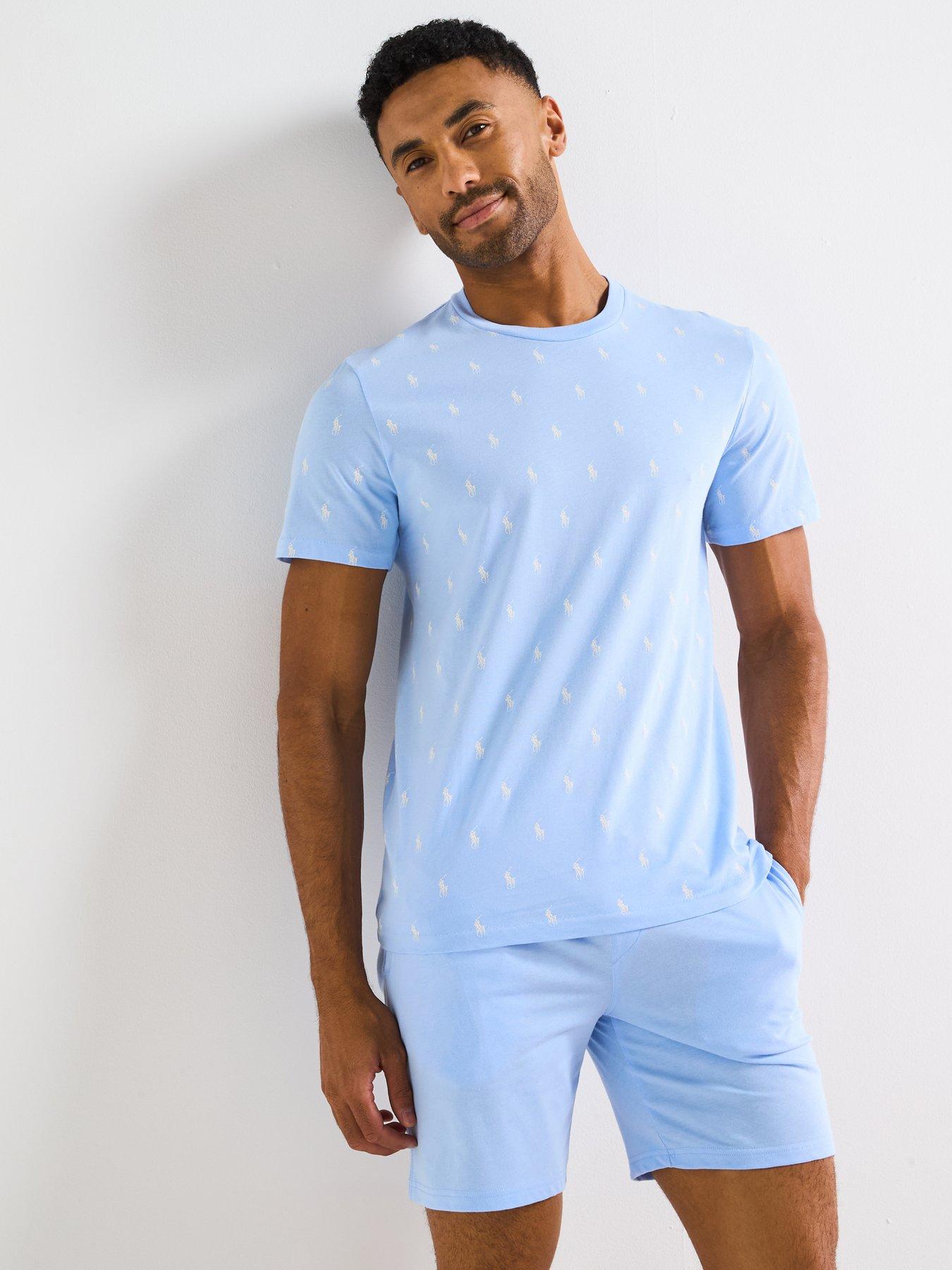 undefined Polo Ralph Lauren Loungewear Multi PP All Over Print T-Shirt - Light Blue