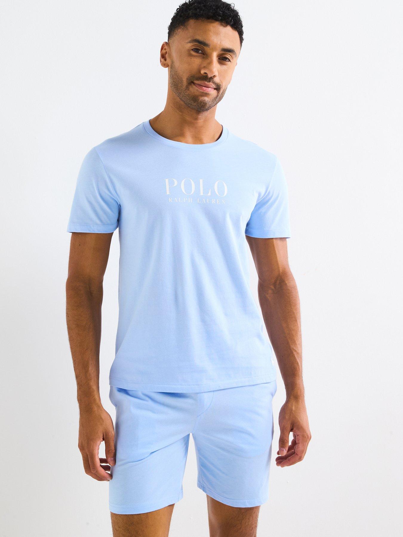undefined Polo Ralph Lauren Loungewear Centre Logo T-Shirt - Light Blue