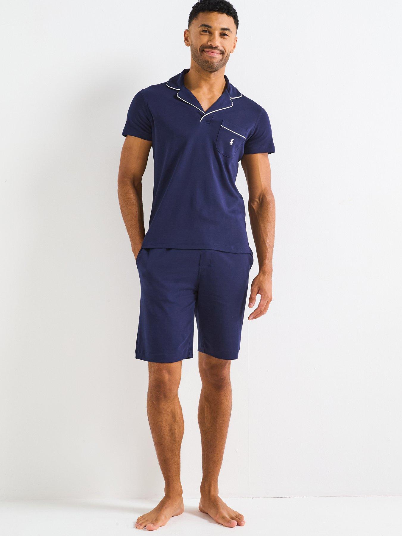 undefined Pipe Trim Pyjama Set - Navy
