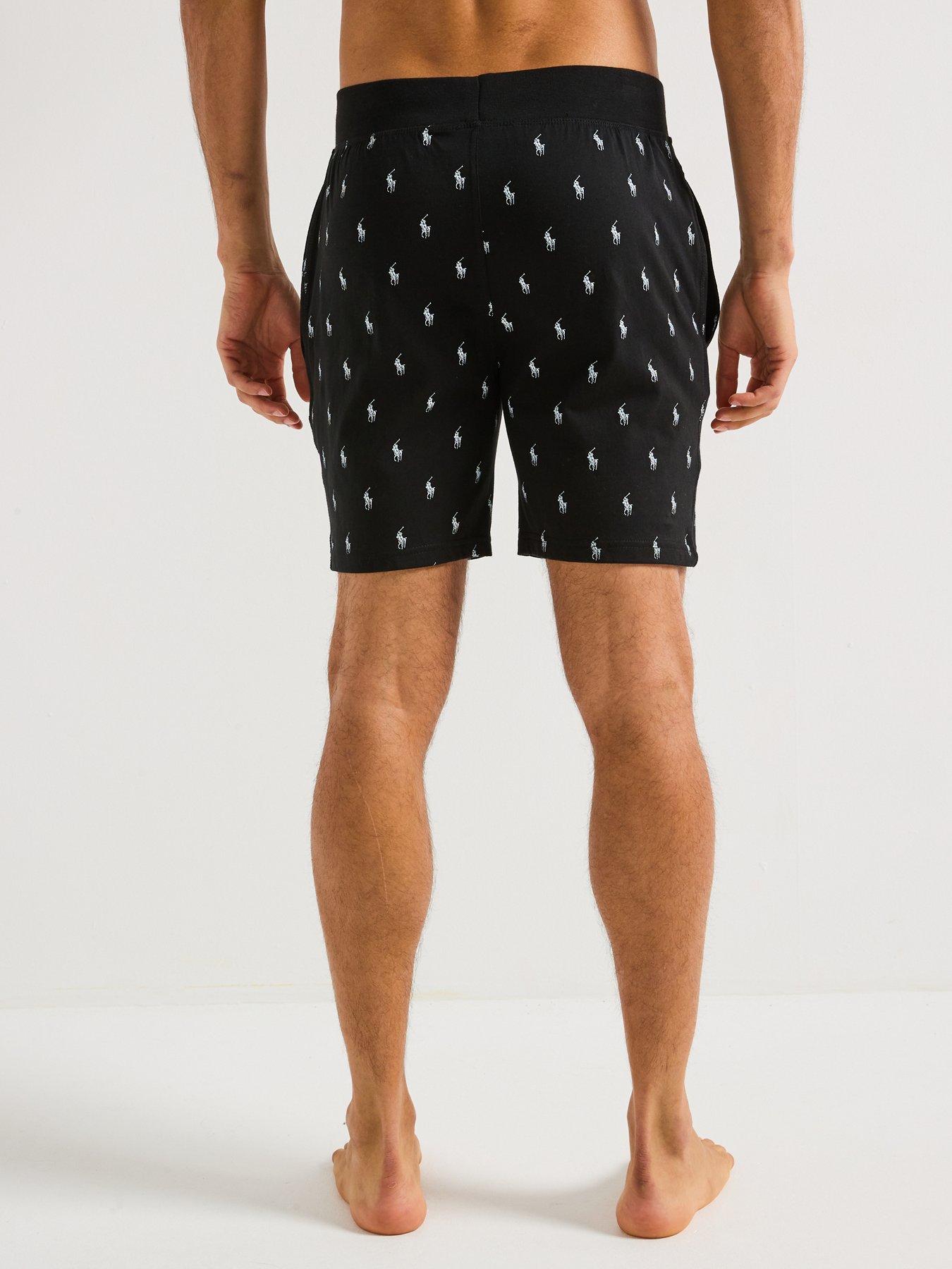 Image 2 of 4 of Polo Ralph Lauren Loungewear All Over Print Shorts - Black