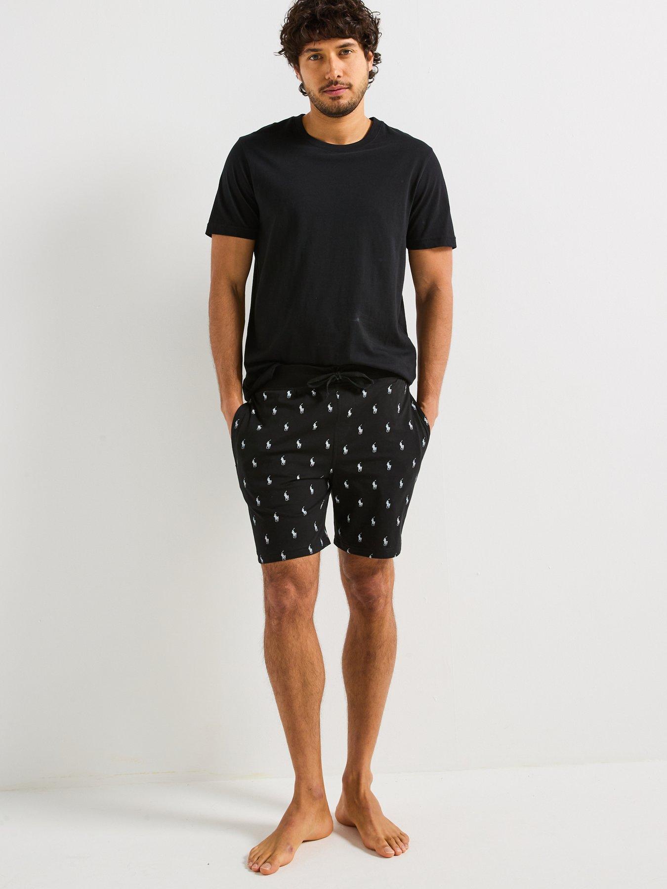Image 3 of 4 of Polo Ralph Lauren Loungewear All Over Print Shorts - Black