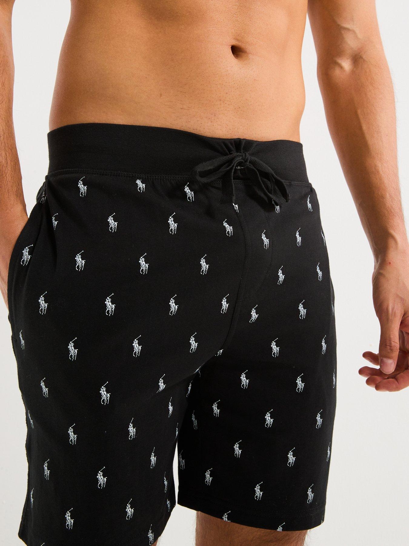 Image 4 of 4 of Polo Ralph Lauren Loungewear All Over Print Shorts - Black