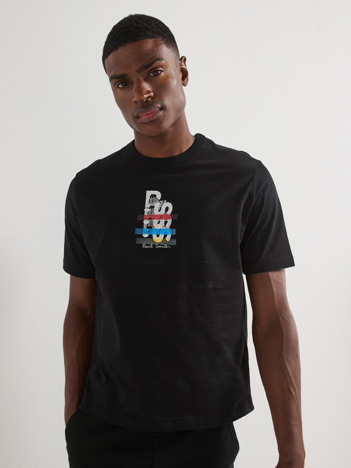 undefined Regular Fit Short Sleeve Zebra T-Shirt - Black
