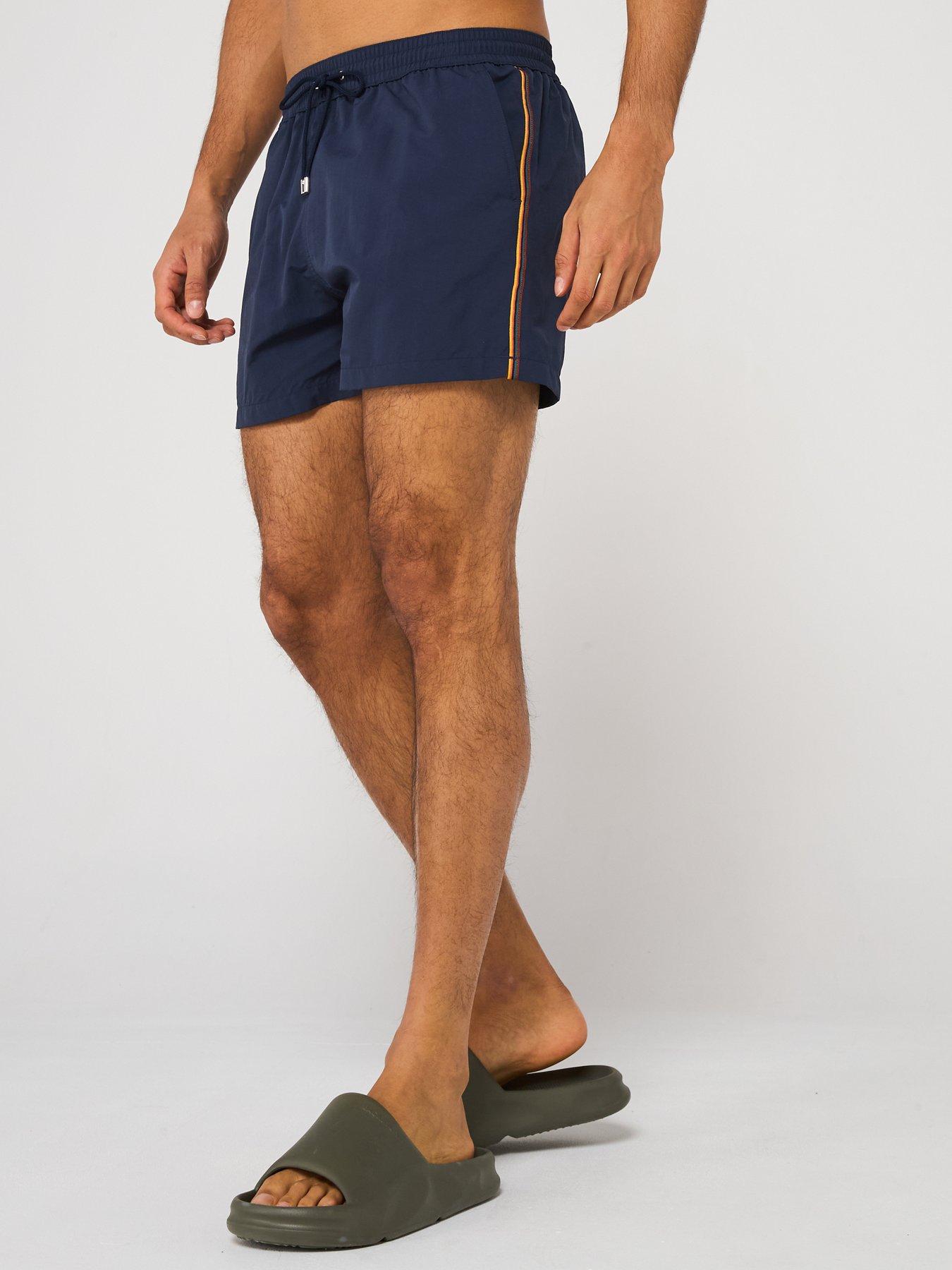 undefined Stripe Swim Shorts - Blue