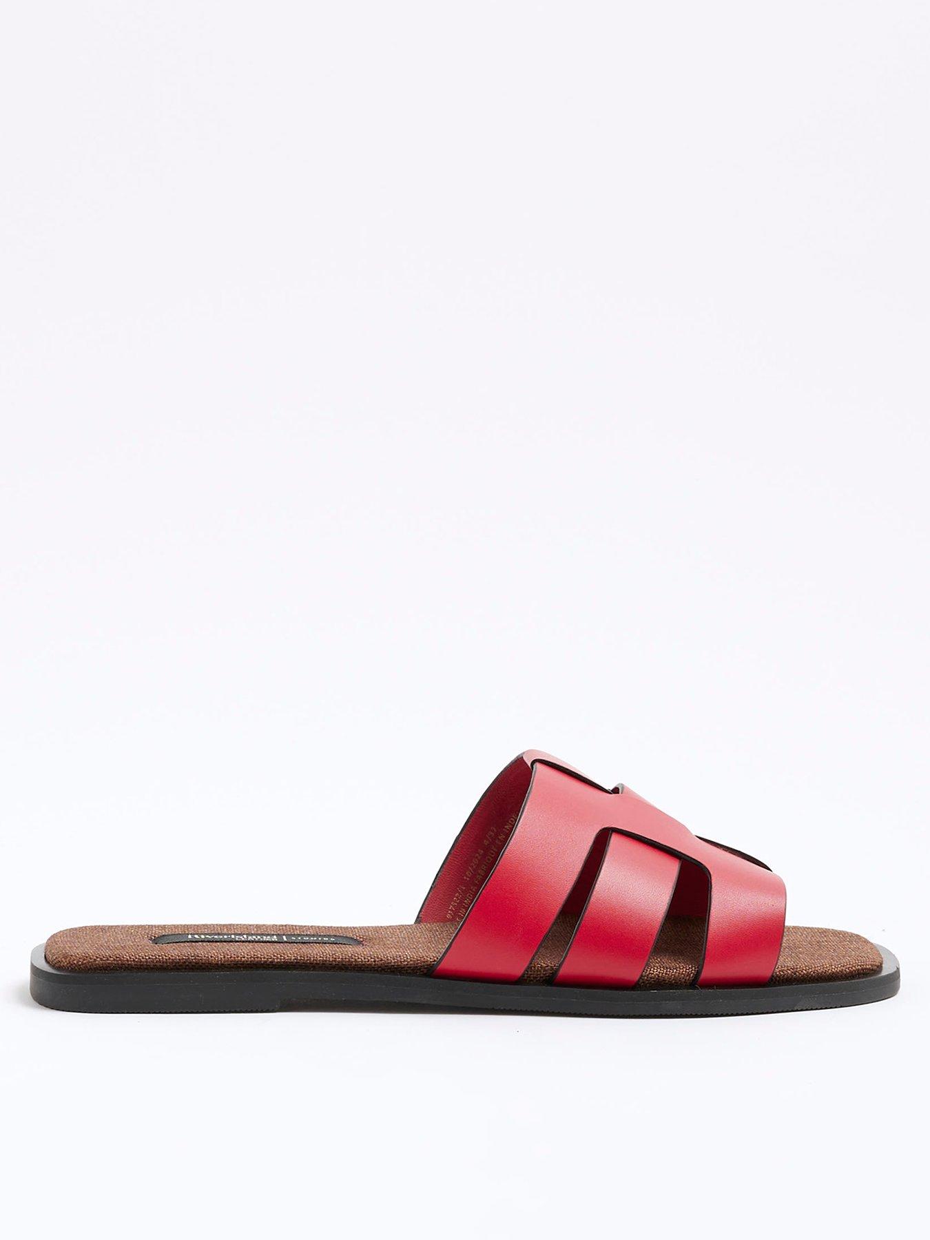 undefined Weave Mule Flat Sandal - Red