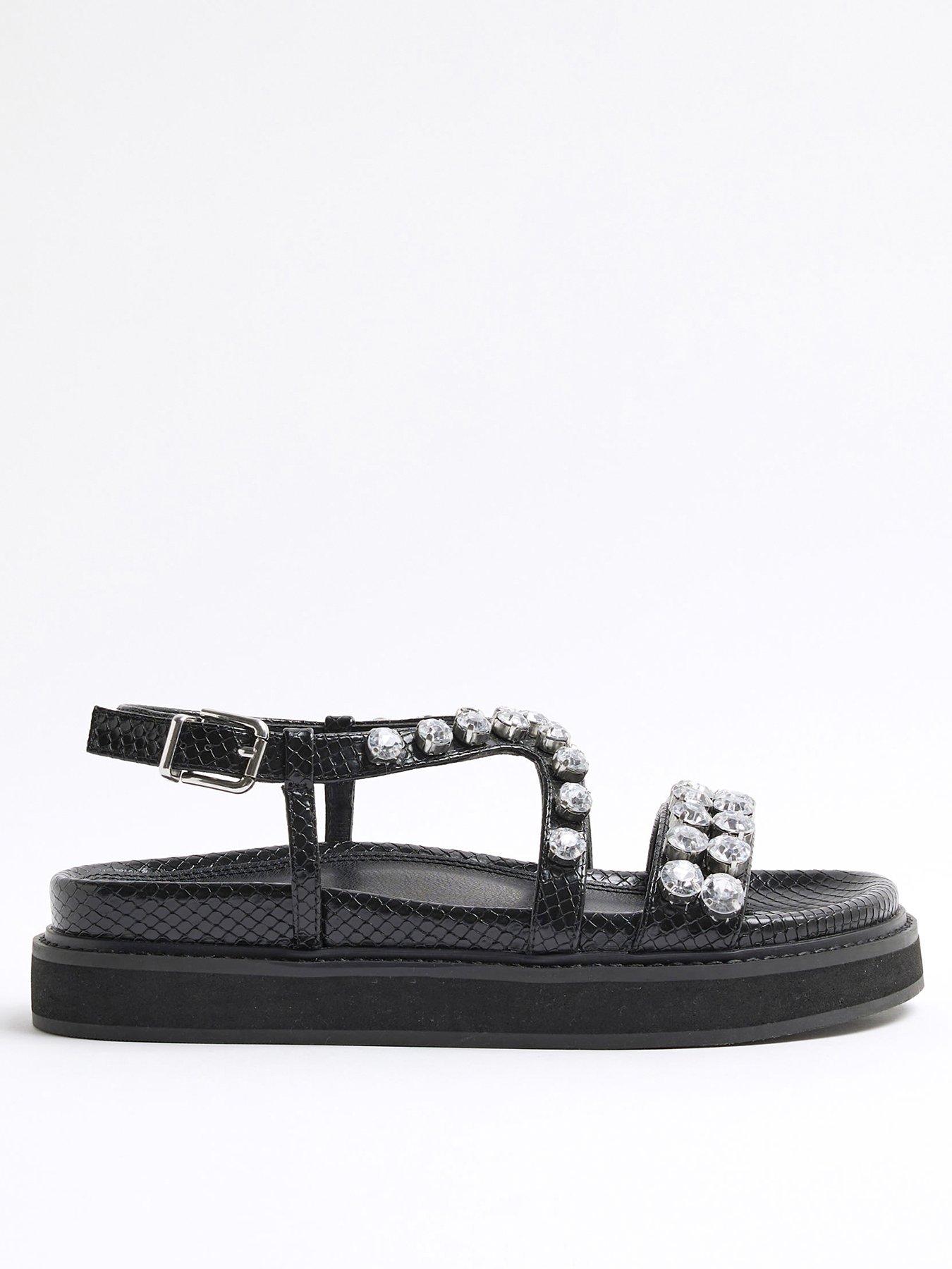 undefined Footbed Flat Sandal - Black