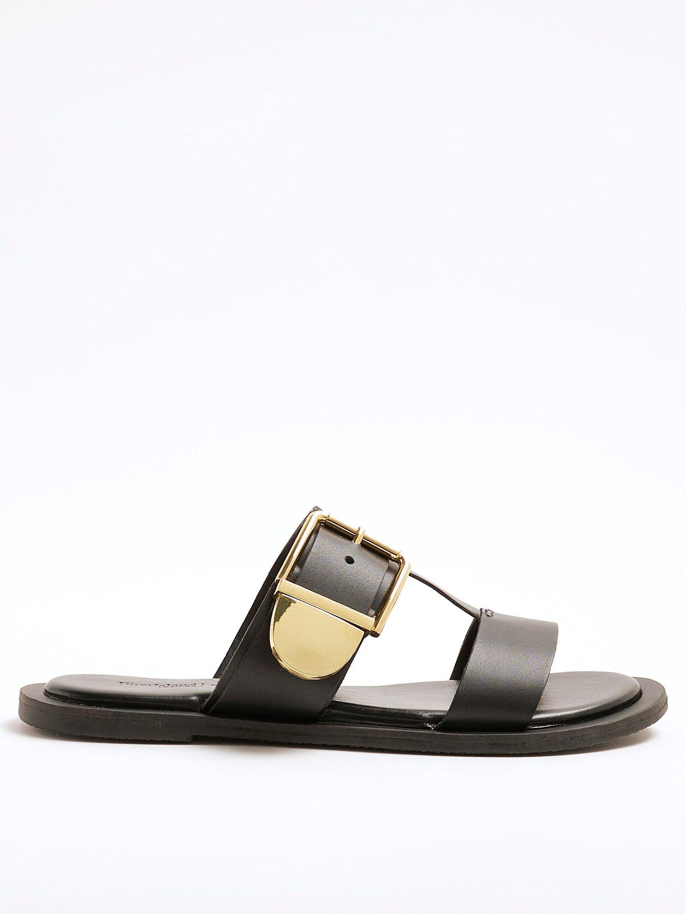 undefined T Bar Flat Sandal - Black
