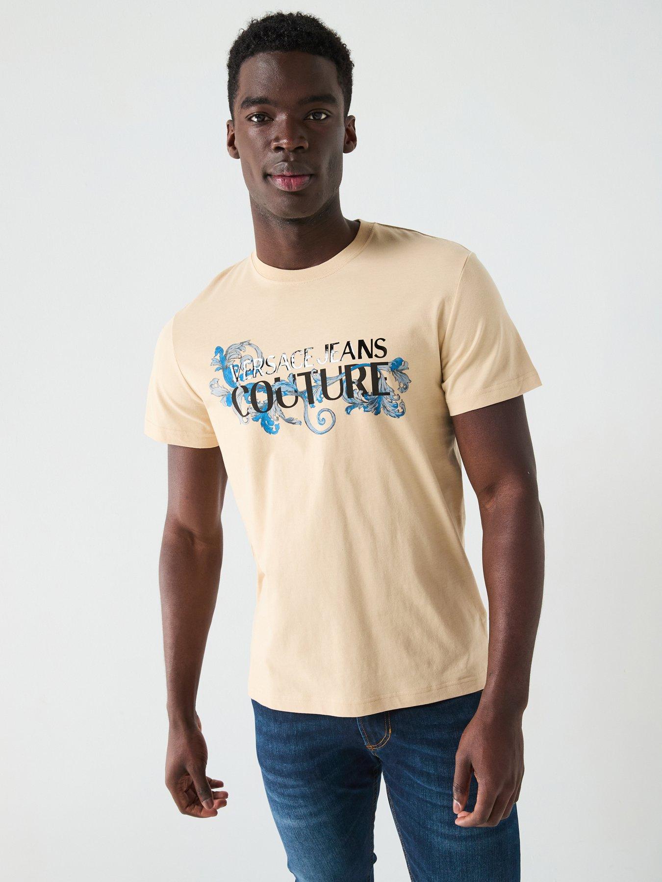 undefined Logo Baroque T-Shirt - Beige
