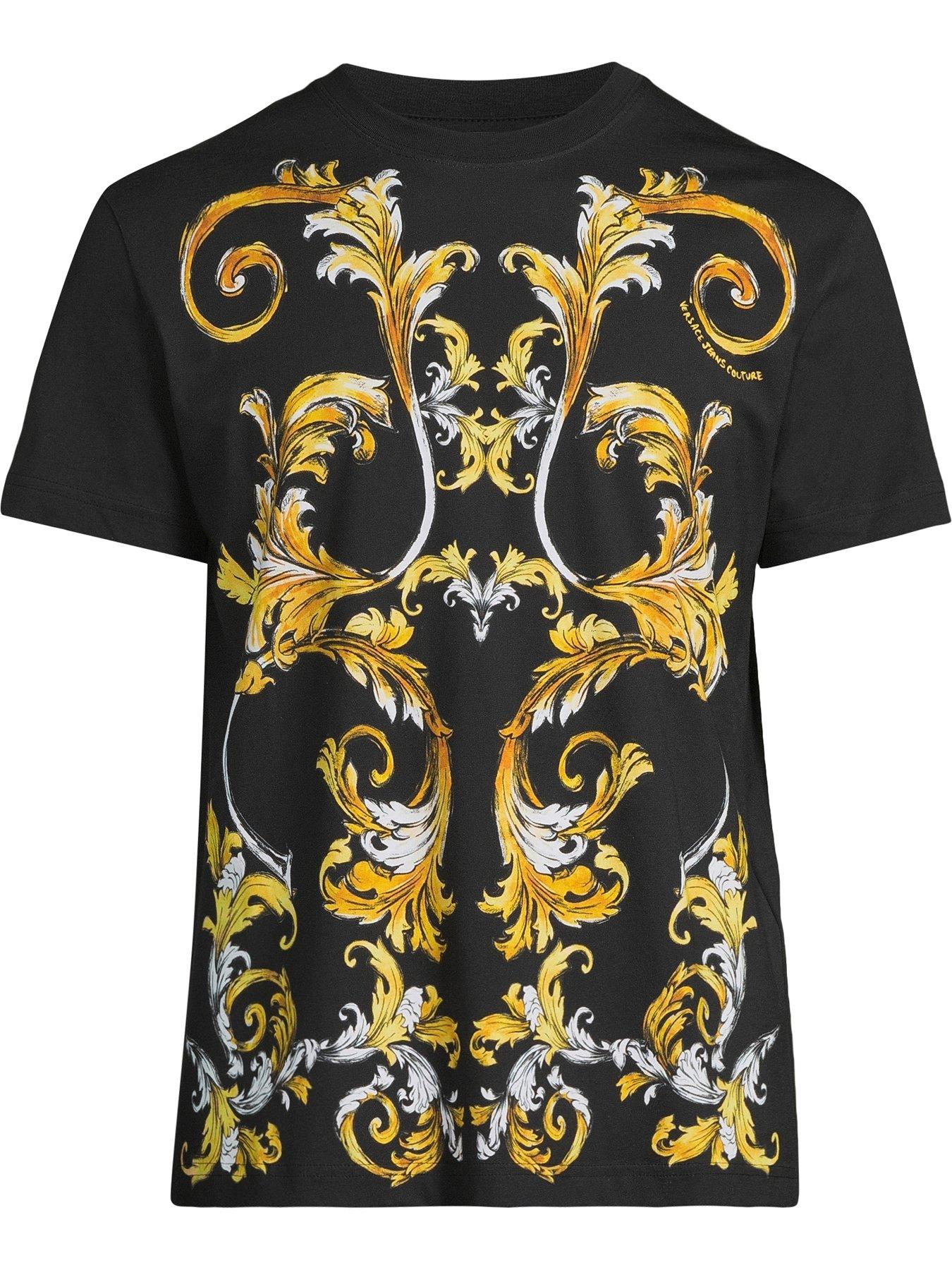 Image 5 of 5 of Versace Jeans Couture Barocco Print T-Shirt - Black
