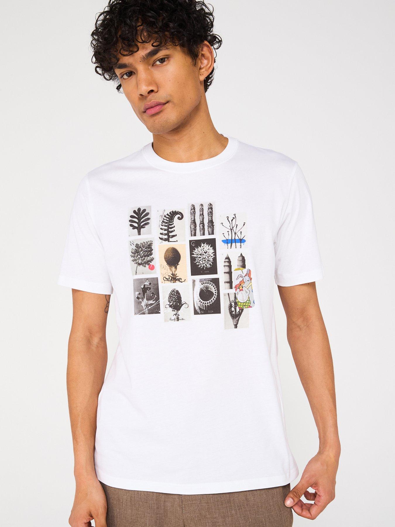 undefined Regular Fit Short Sleeve Desert Flowers T-Shirt - White