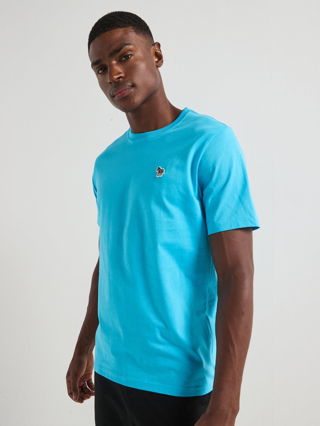 undefined Regular Fit Short Sleeve Logo T-Shirt - Blue
