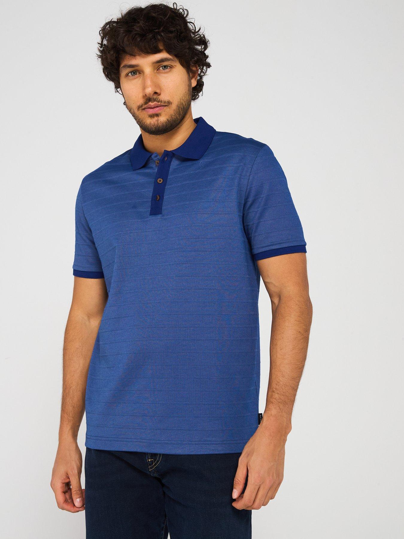 undefined Regular Fit Short Sleeve Polo Shirt - Blue