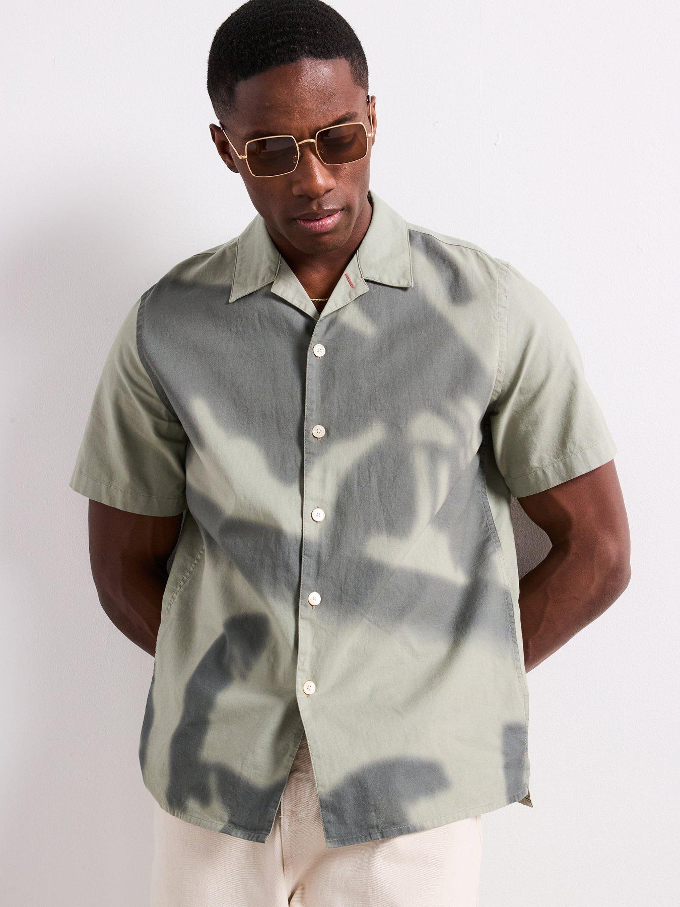 undefined Short Sleeve Casual Fit Shirt - Green