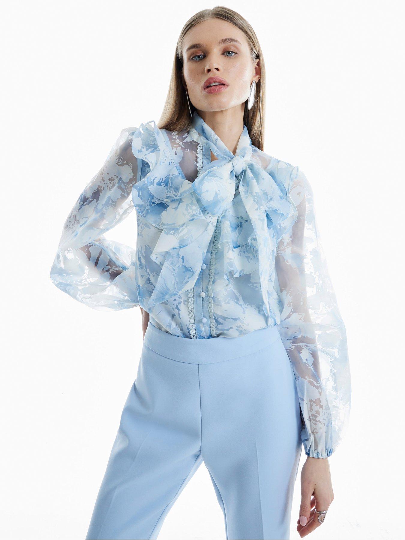 undefined Printed Western Shirt - Blue
