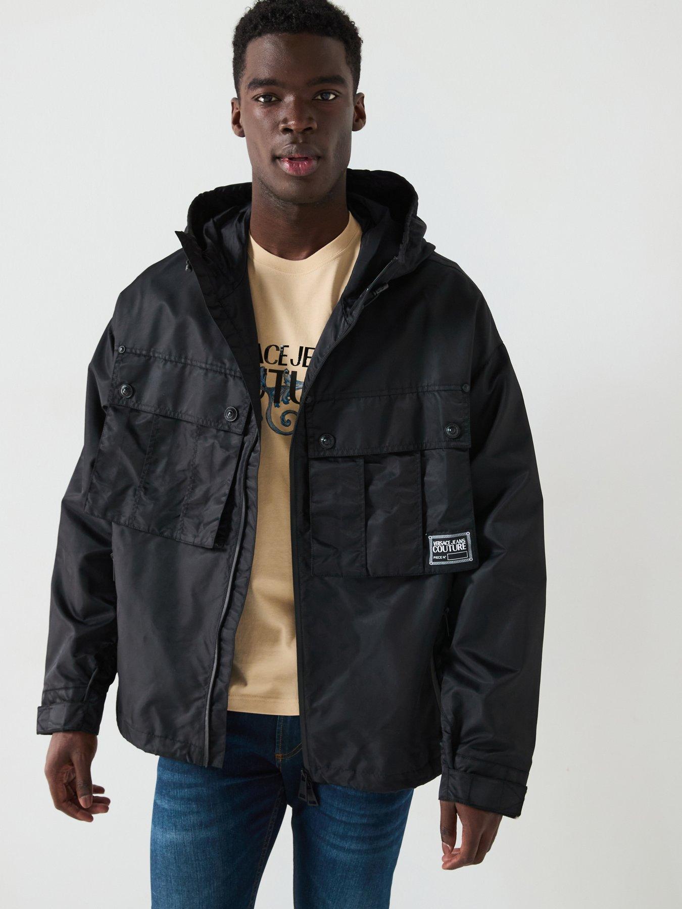 Versace Jeans Couture Dual Pocket Nylon Jacket - Black | Very
