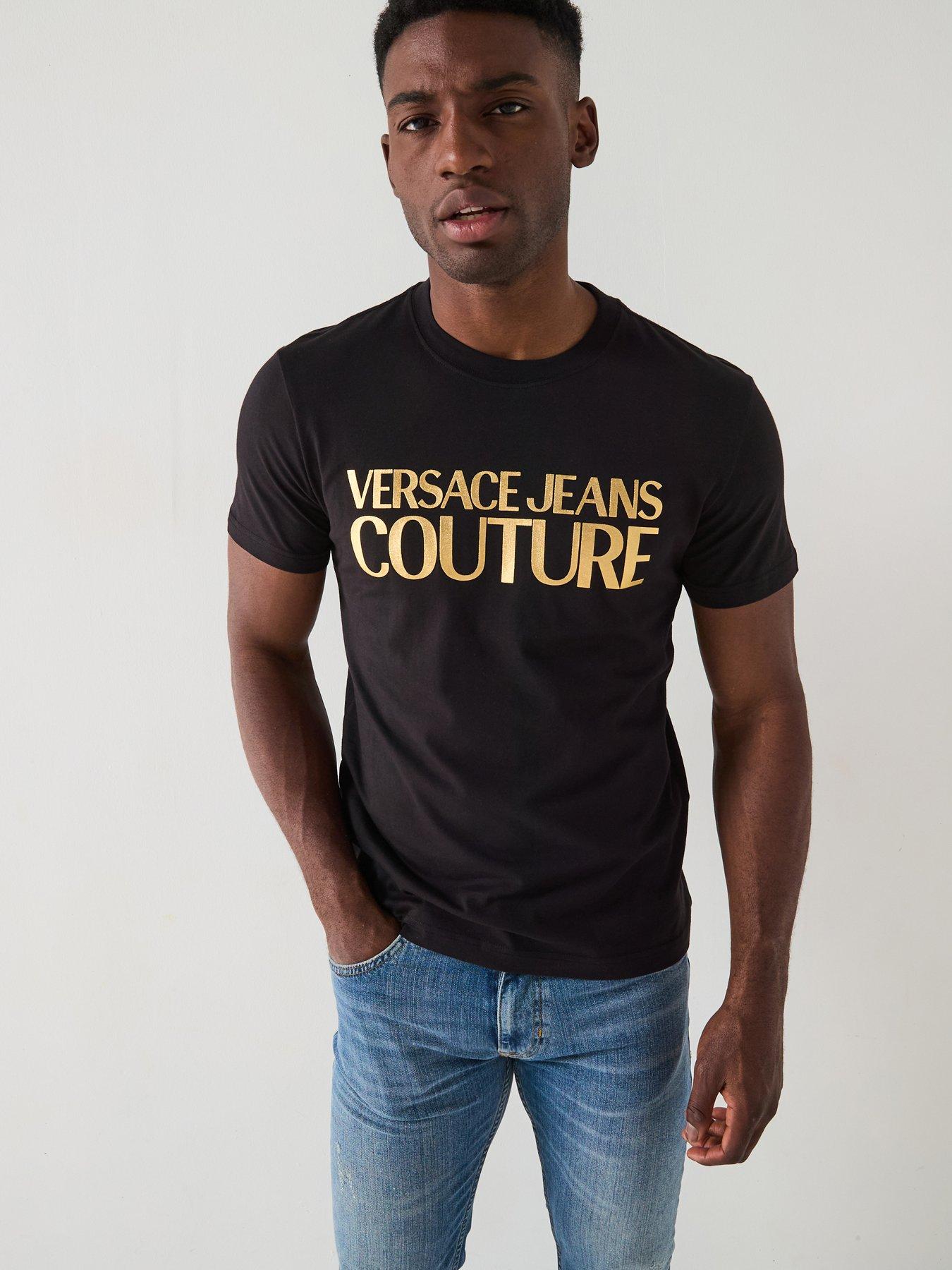 undefined Versace Jeans Couture Institutional Logo Metaliic Foil T-shirt - Black